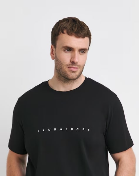 Jack & Jones Star T-Shirt - Black Size L(47) RRP £18.00