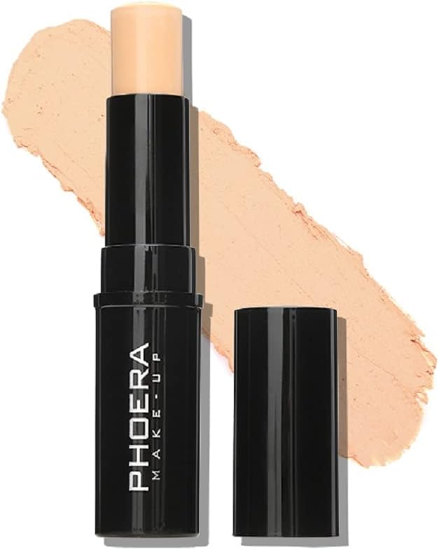 Phoera Matte Concealer Contour Buildable Cream To Powder Formula Makeup Colour Oil Control Stick (201 PORCELAIN) RRP £6.12