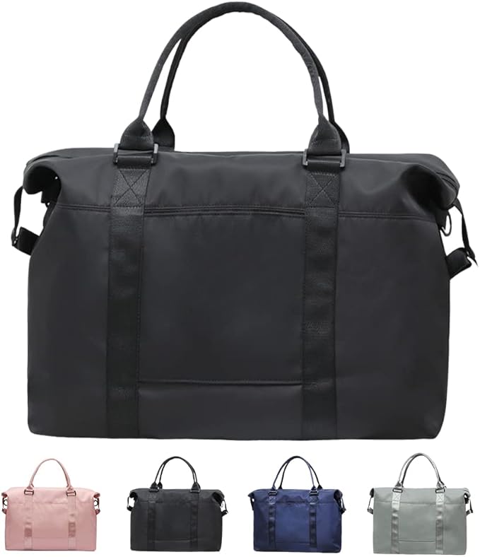 Amazon Travel Duffel Bag for Gym, Yoga, Overnight, Cabin Bag Black RRP £24.99