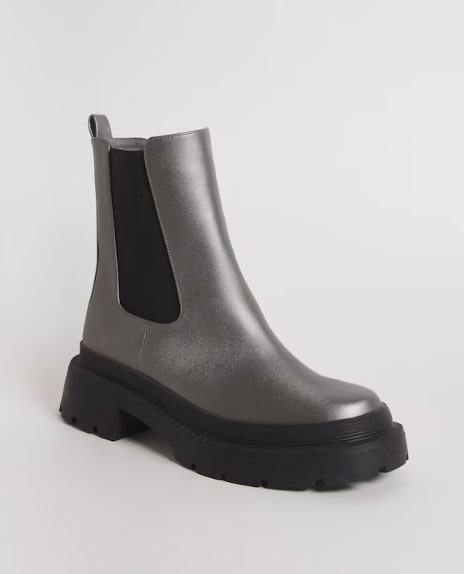 Cady Metallic Chunky Chelsea Ankle Boots Wide E Fit Size UK 7 RRP £52