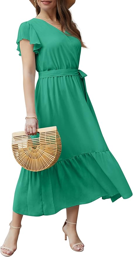 BNWT GRECERELLE Womens Summer Wrap Maxi Dress Green Size S (8-10) RRP £19.99