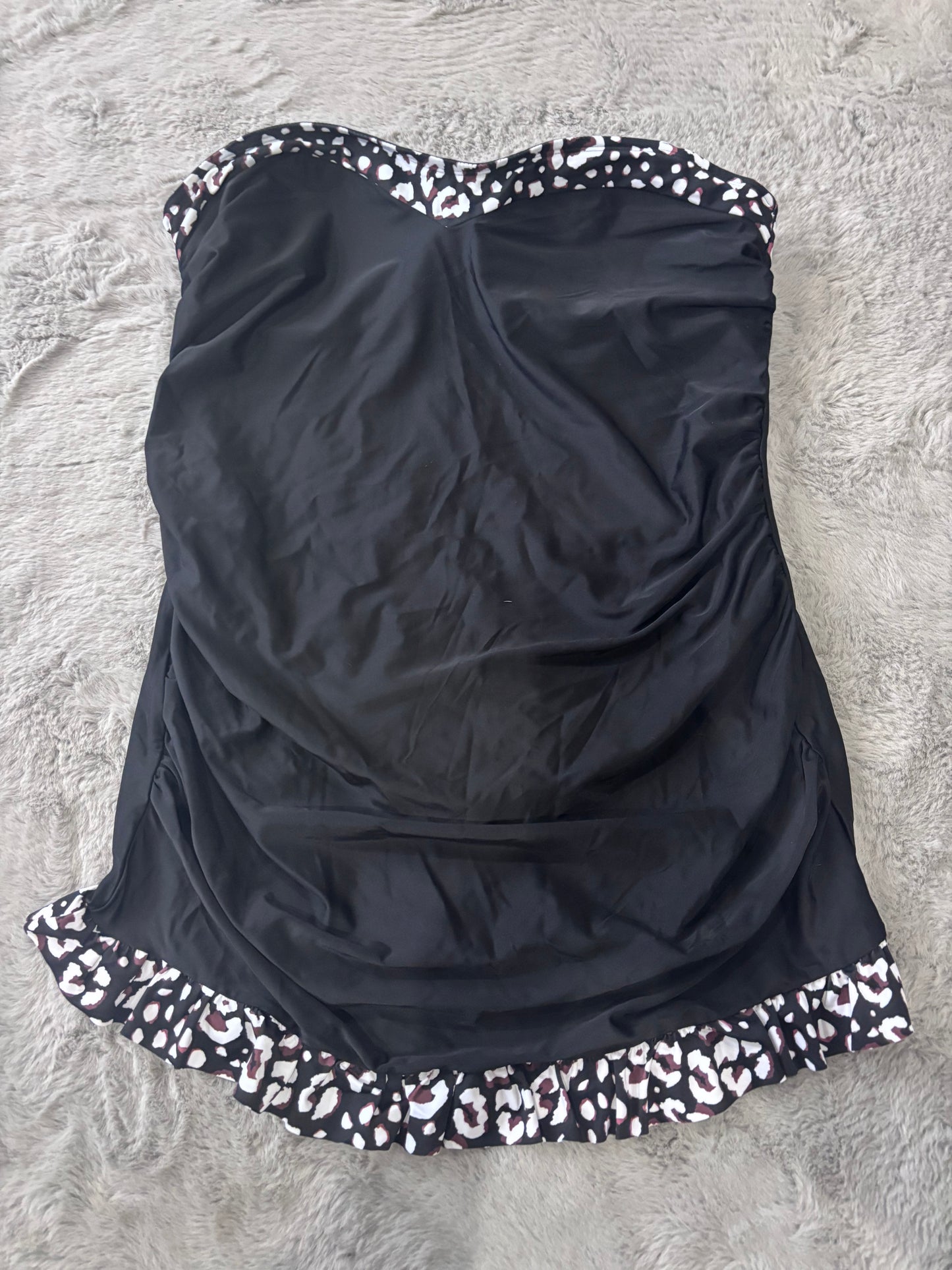 Animal Non Wired Padded Bandeau Swimdress Size 26 RRP £42