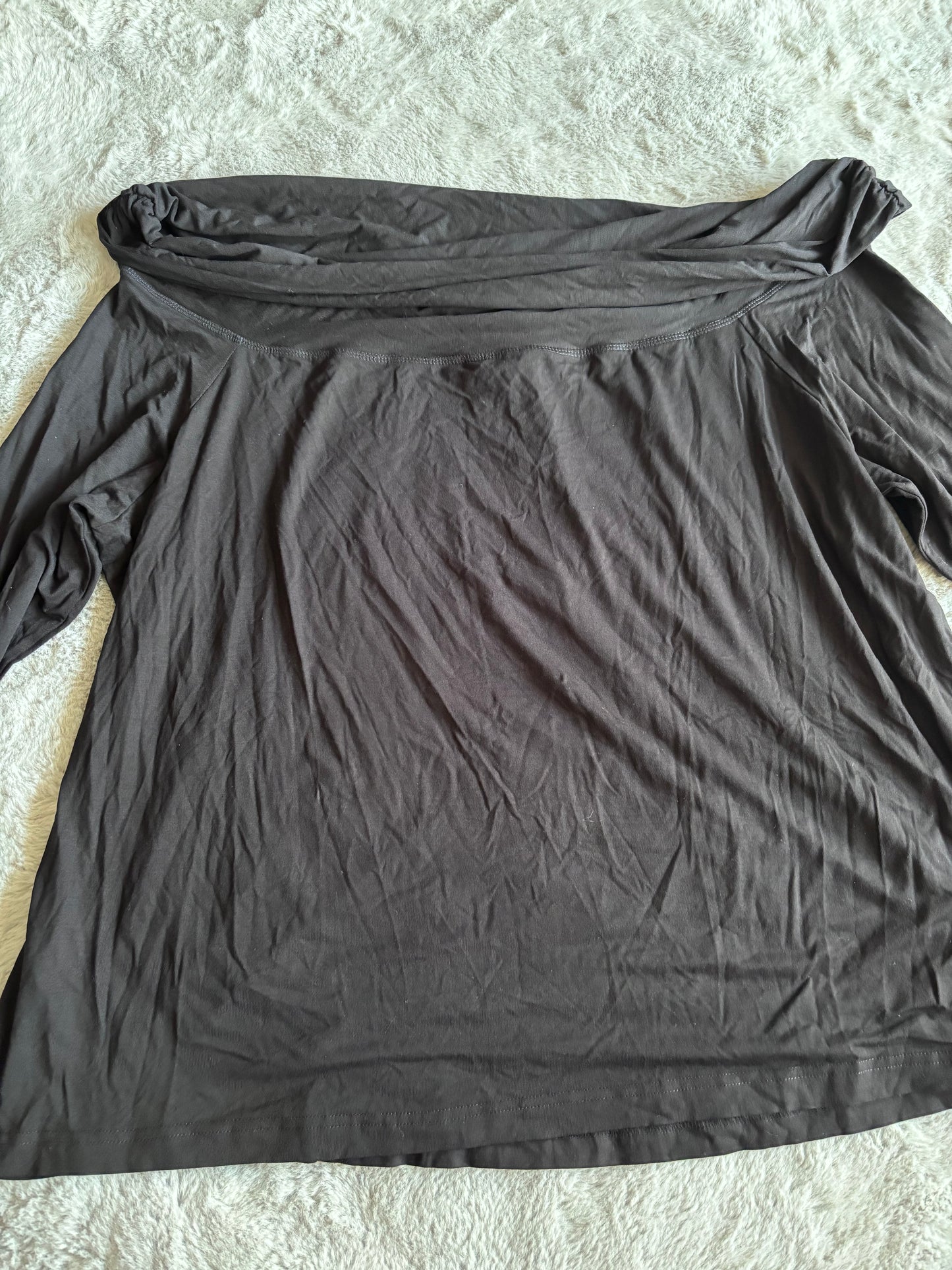 Joe Browns Black Bardot Jersey Top Size 28