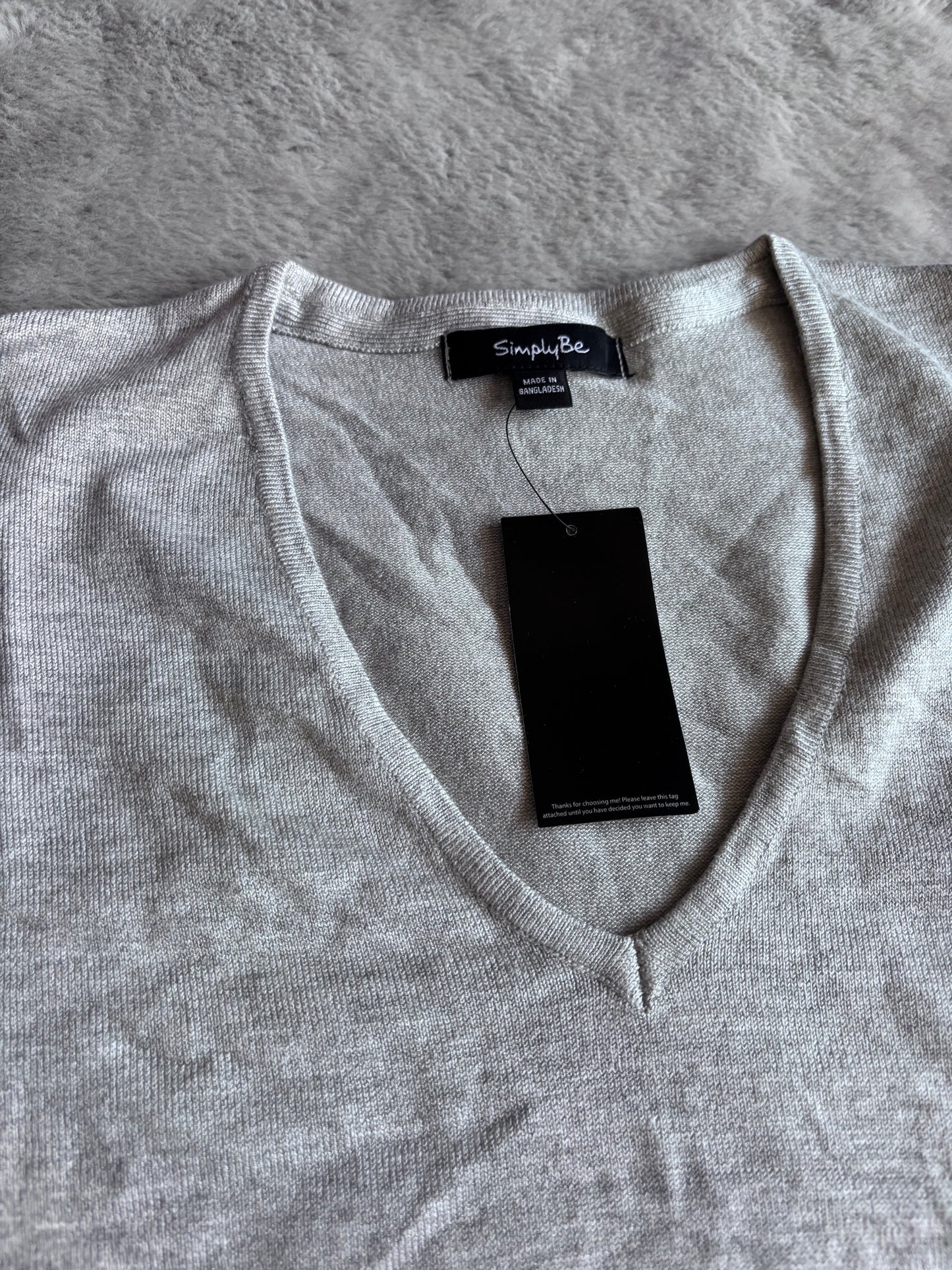 Simply Be Grey Ladder Jumper Size 16-18 BNWT