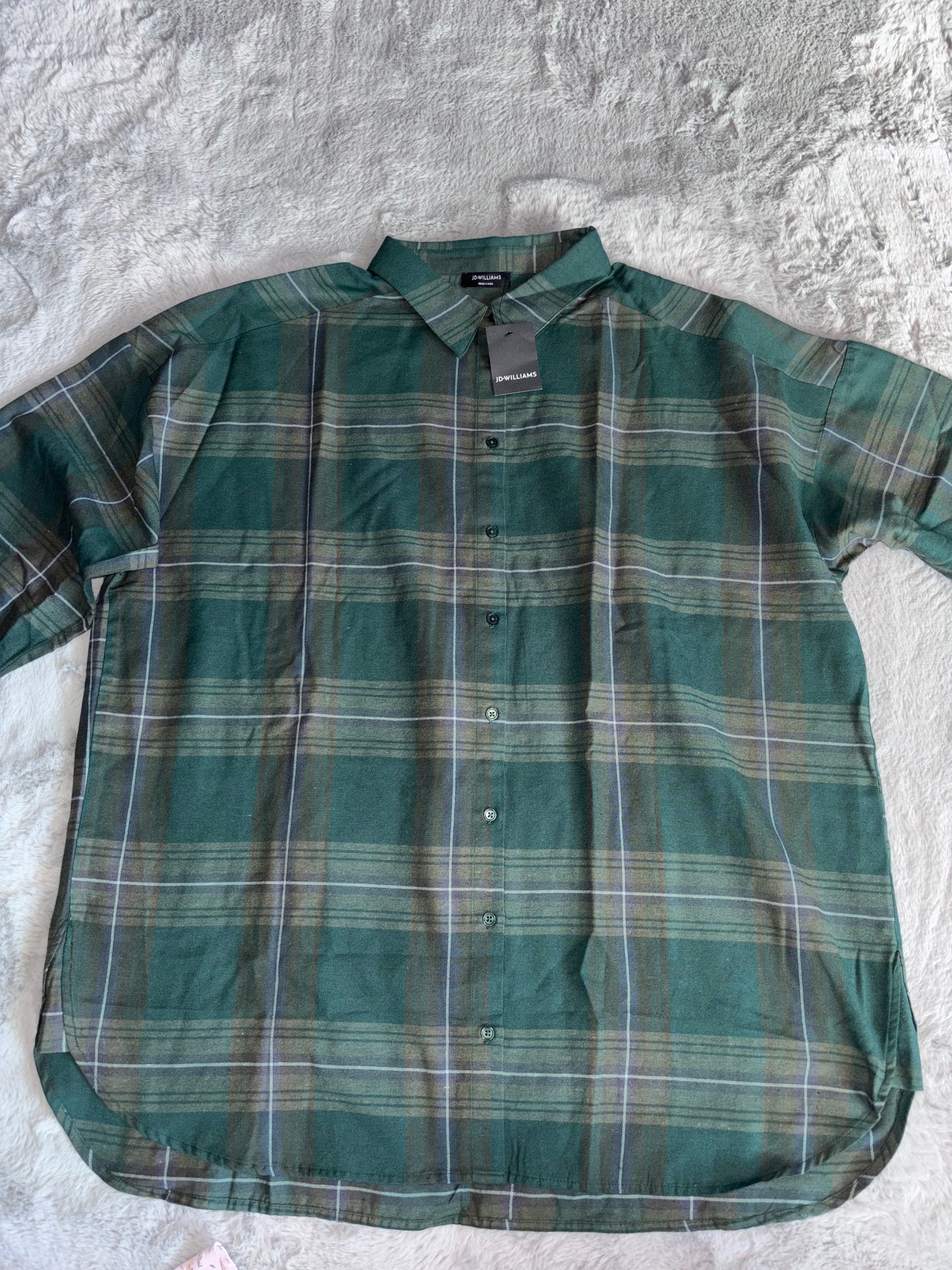 Green Check Shirt Size 20 RRP £32.00