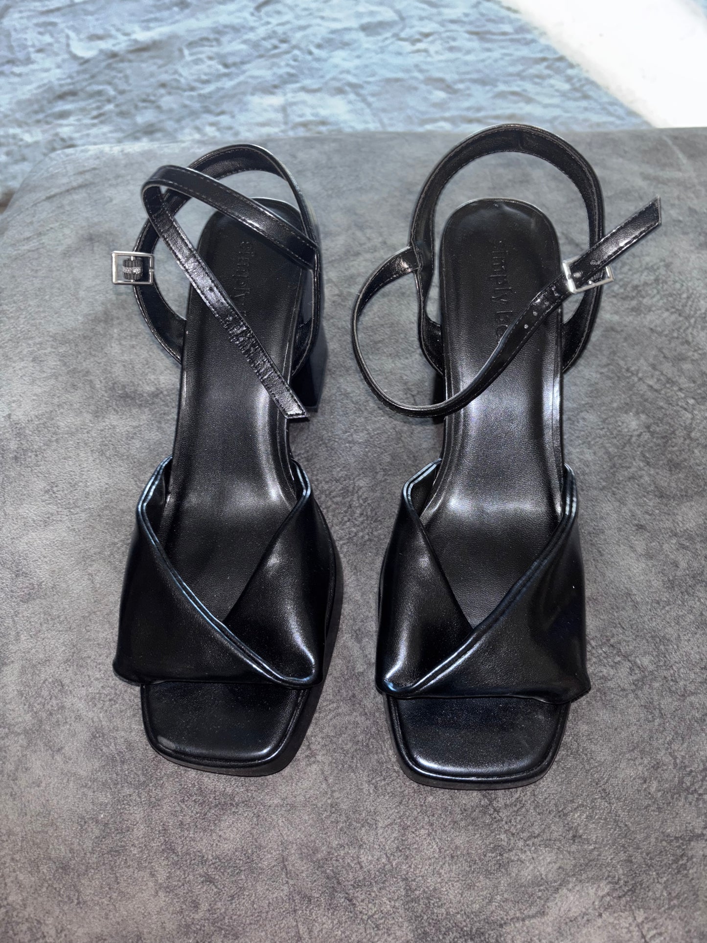 Tara Twist Front Platform Heeled Sandals Ex Wide Fit Size 8 RRP £40.00