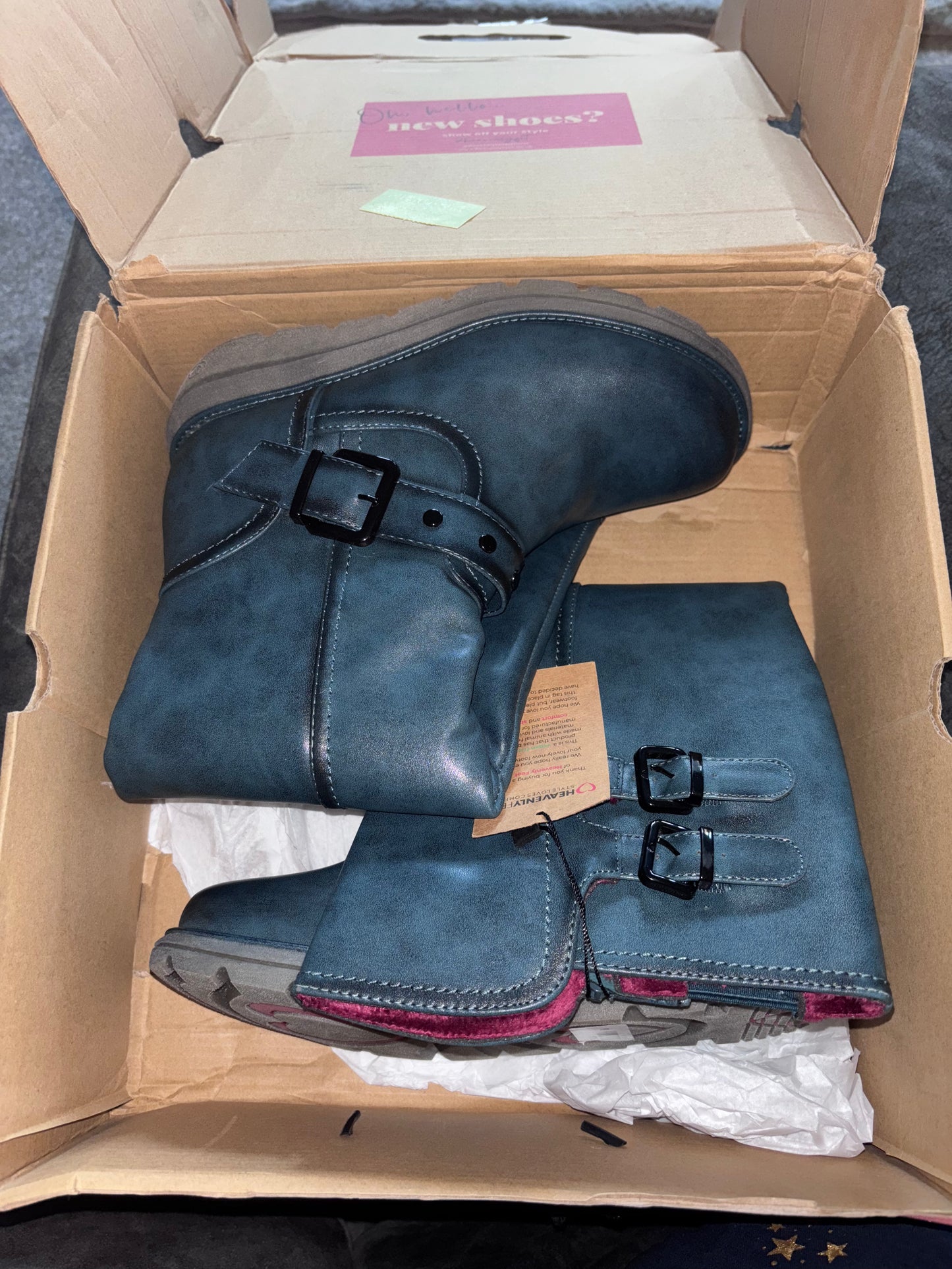 Heavenly Feet Rubymae Knee High Boots Ocean Standard Calf Extra Wide EEE Fit Size UK 5 RRP £82