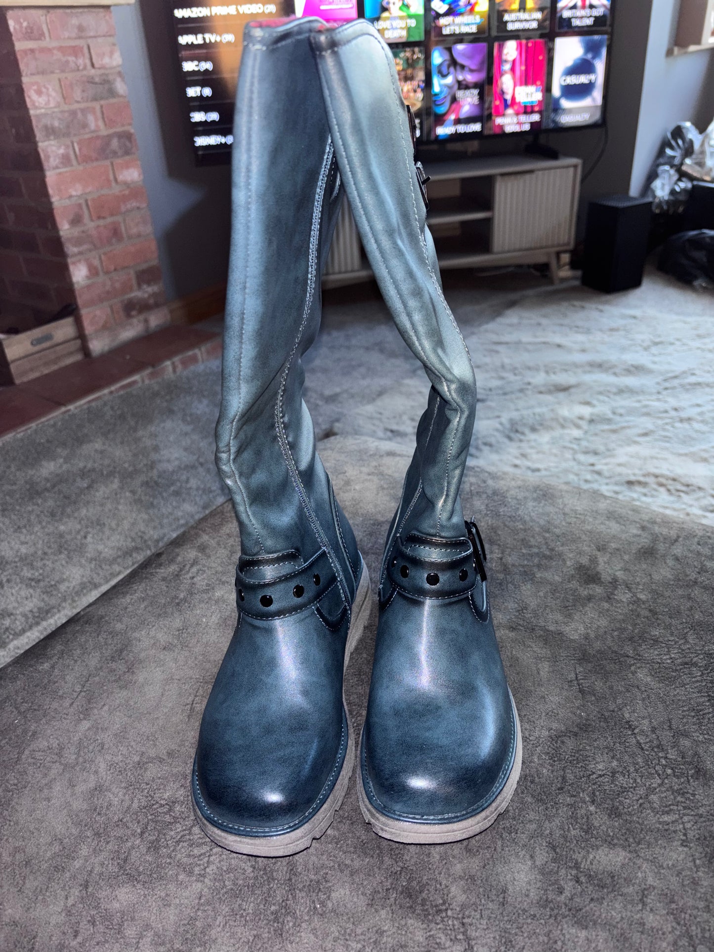 Heavenly Feet Rubymae Knee High Boots Ocean Standard Calf Extra Wide EEE Fit Size UK 5 RRP £82
