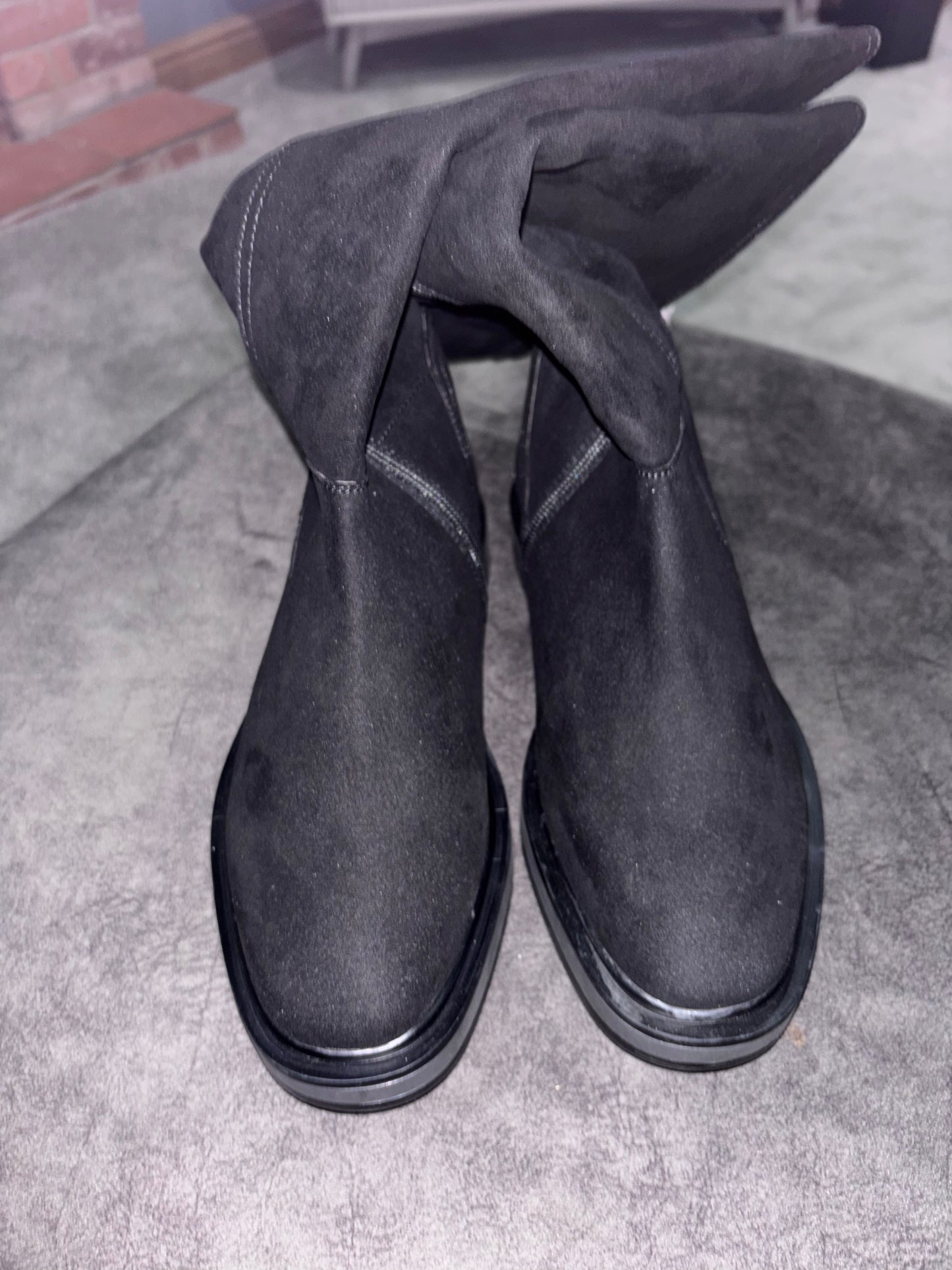 Perry Stretch Back Panel Flat Knee High Boots Wide E Fit Standard Calf Size 6 RRP £60.00