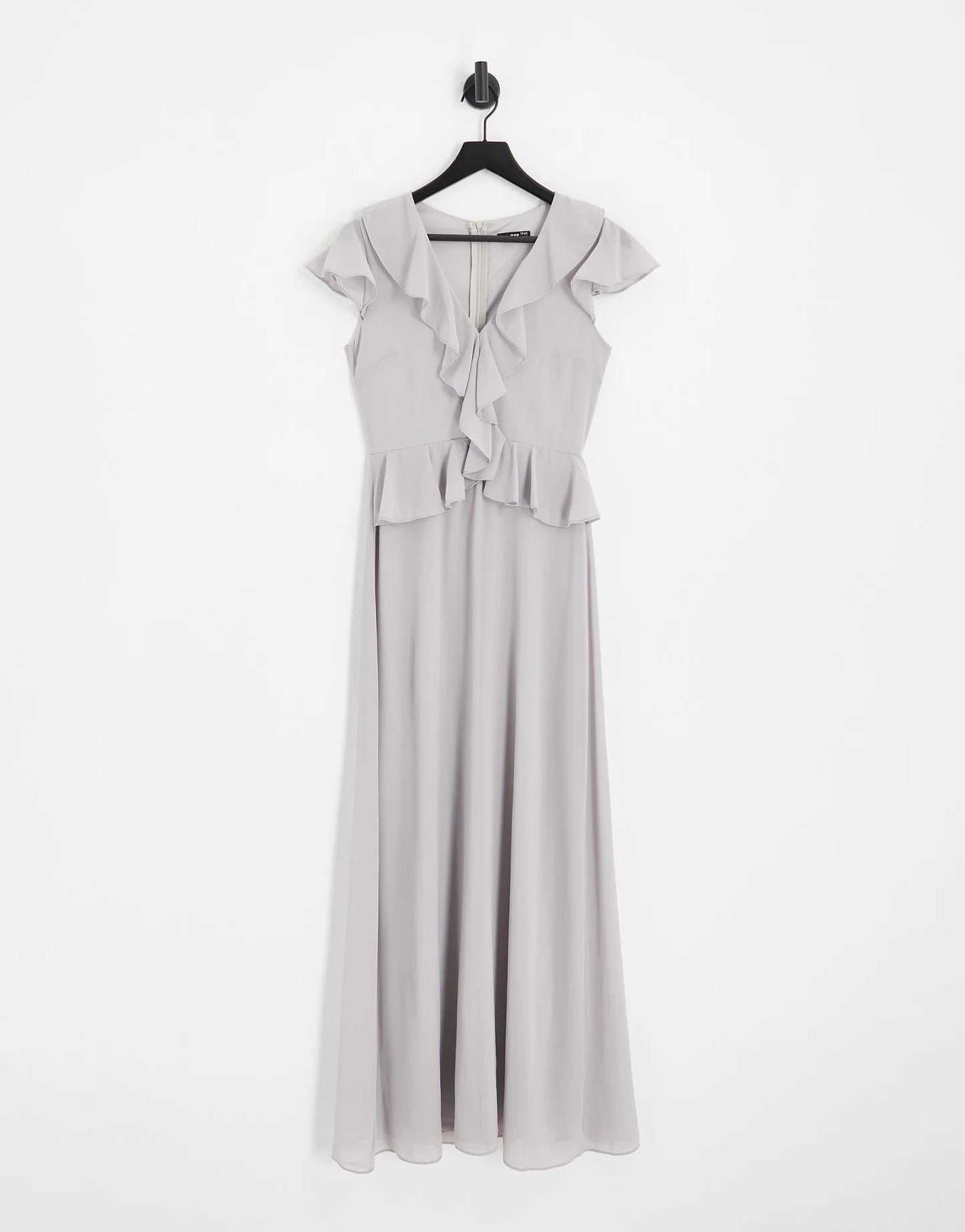 TFNC London Chiffon Frill Maxi Dress Prom / Bridesmaid / Wedding Size 10 RRP £60