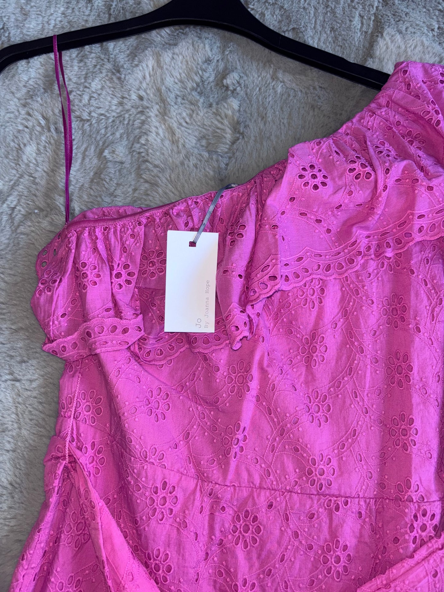 Joanna Hope One Shoulder Long Dress In Pink Size 14 RRP £59