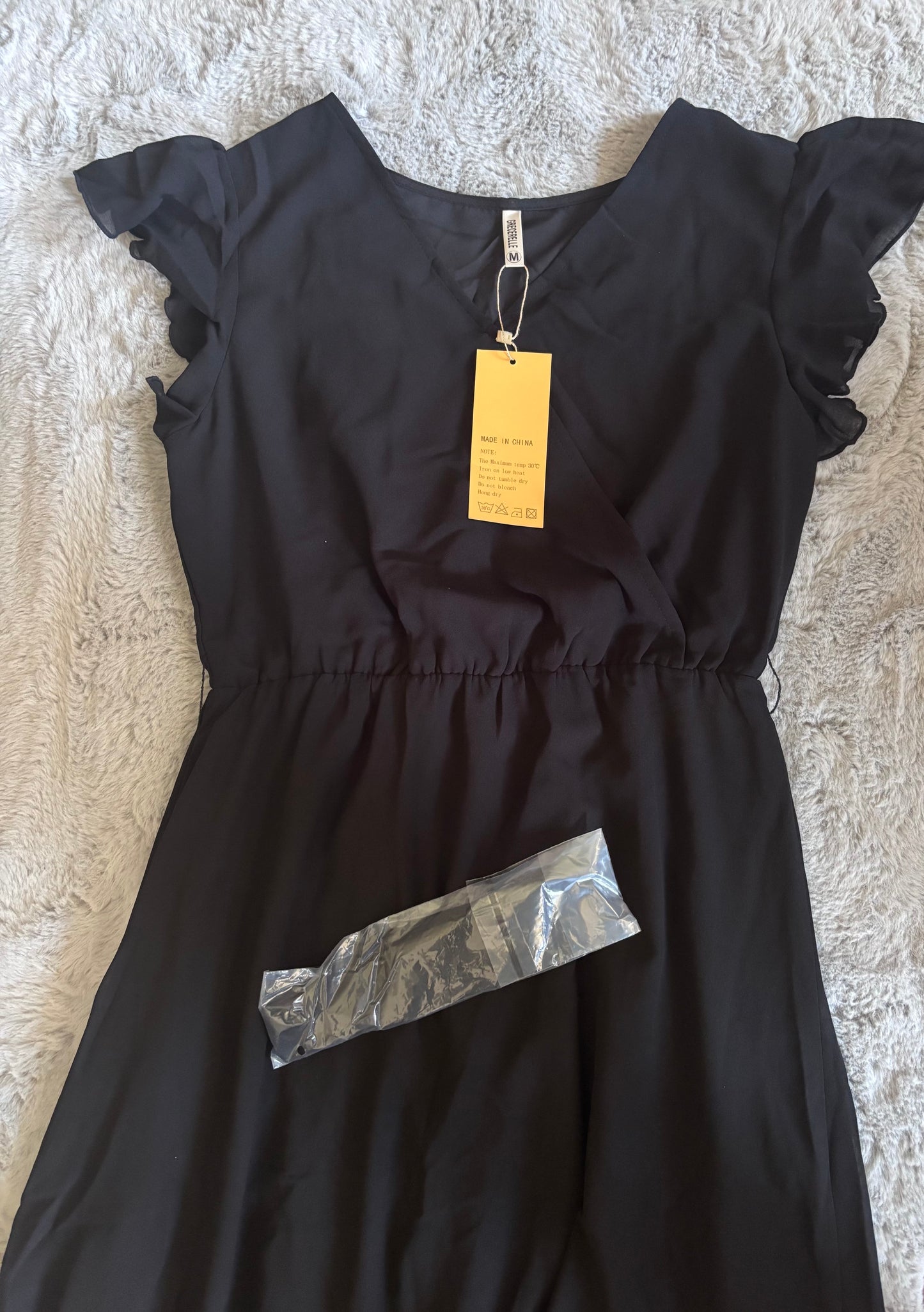 BNWT GRECERELLE Womens Summer Wrap Maxi Dress Black Size M (12-14) RRP £23.99
