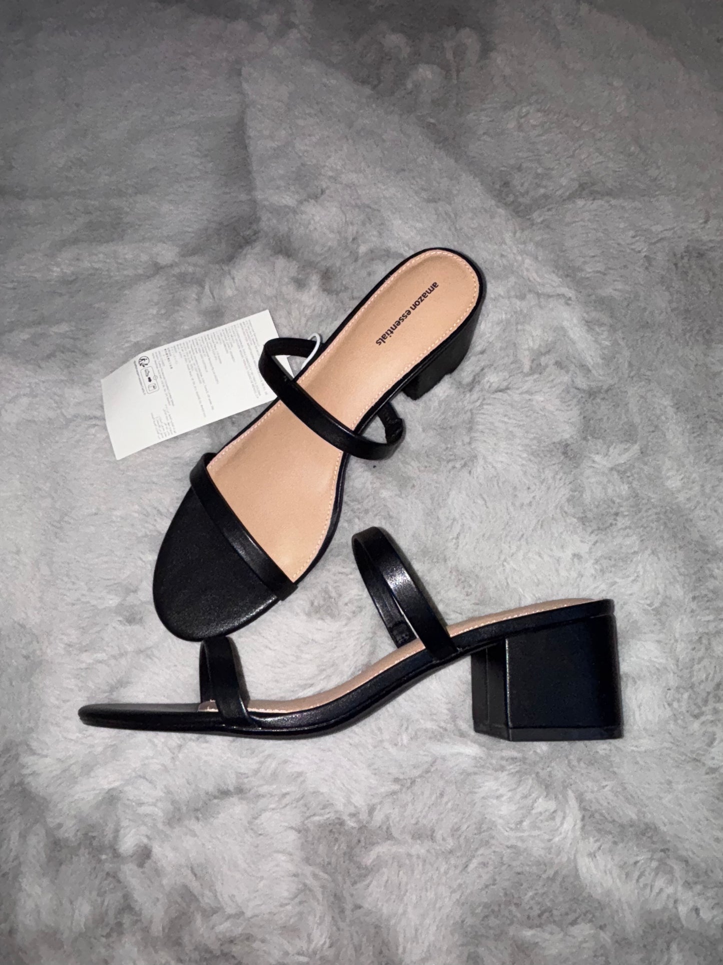 Amazon Essentials Two Strap Heeled Slide Sandal Size UK 10 RRP £23.00