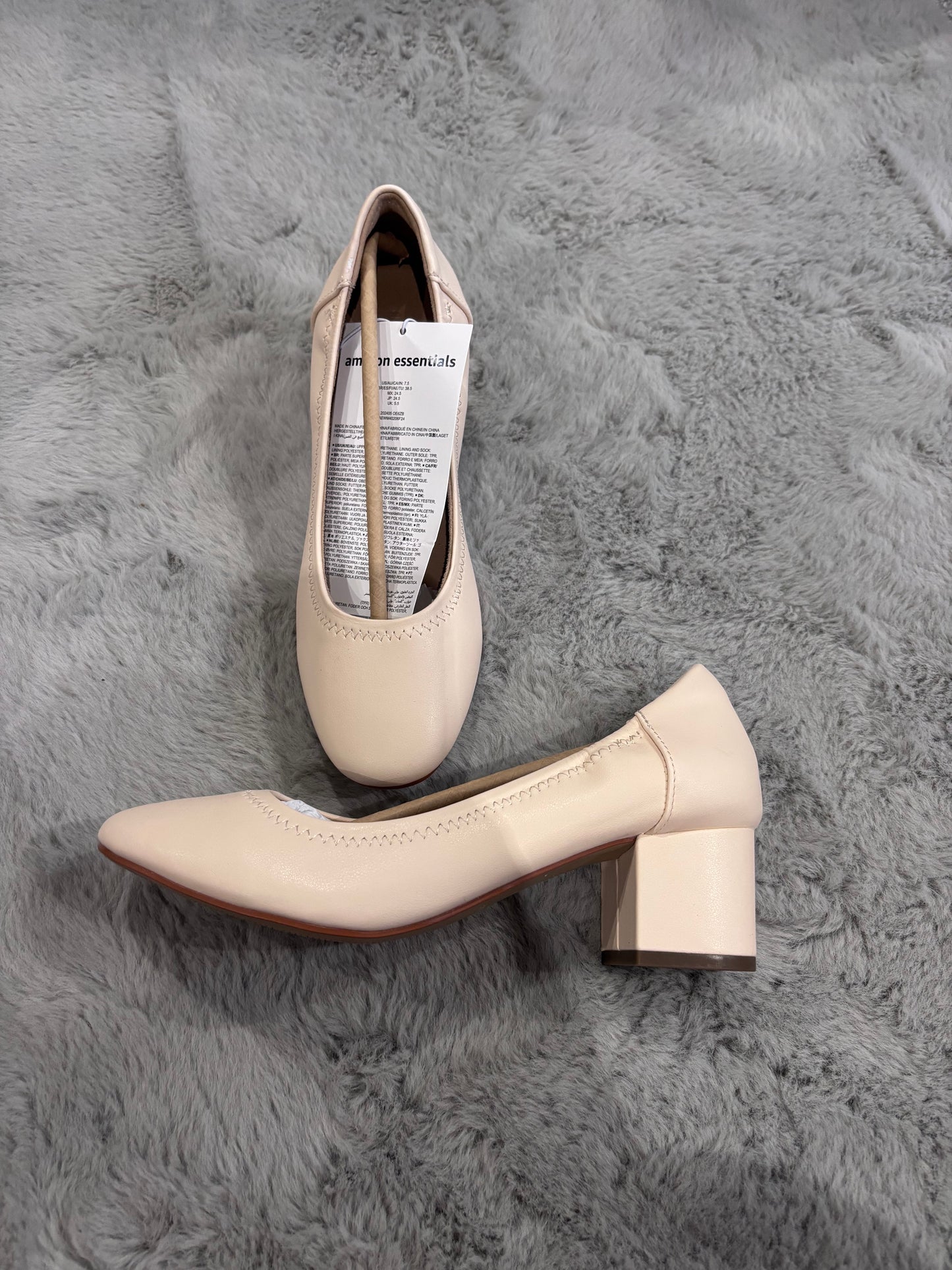 Amazon Essentials Women's Ballet Pump Beige UK 5.5 RRP £16.53