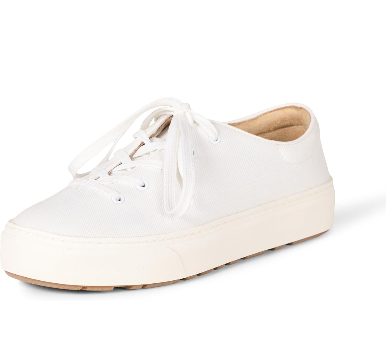 Amazon Essentials Comfortable Lace Up Trainers Optic White Size UK 3.5 RRP £23.80