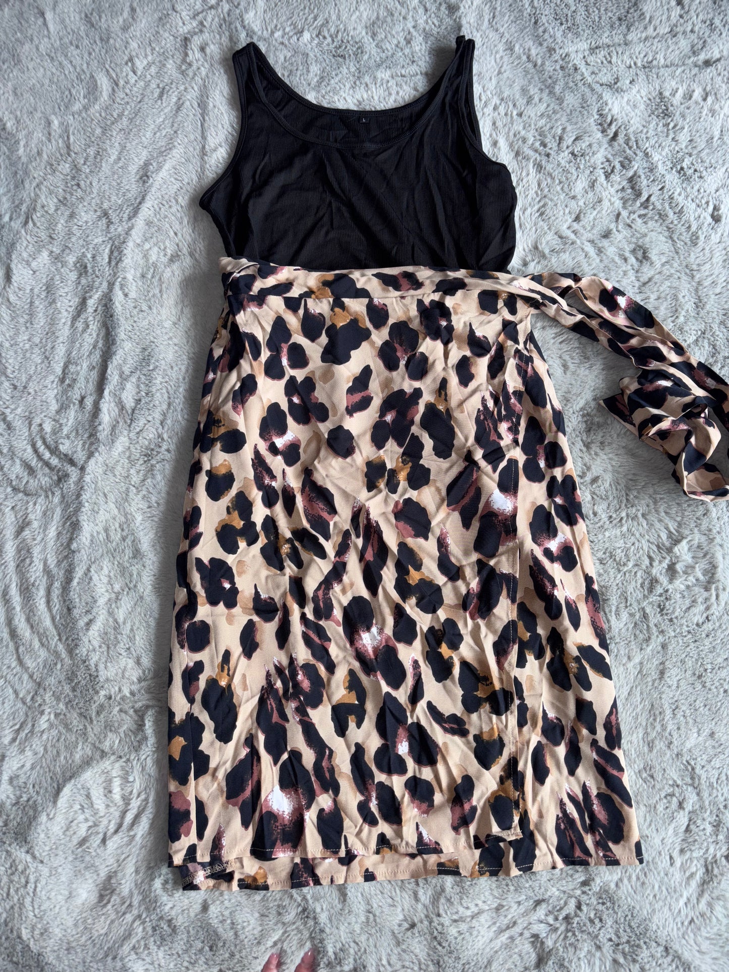 BNWT Leopard Print Vintage Wrap Dress Size Large RRP £19.99