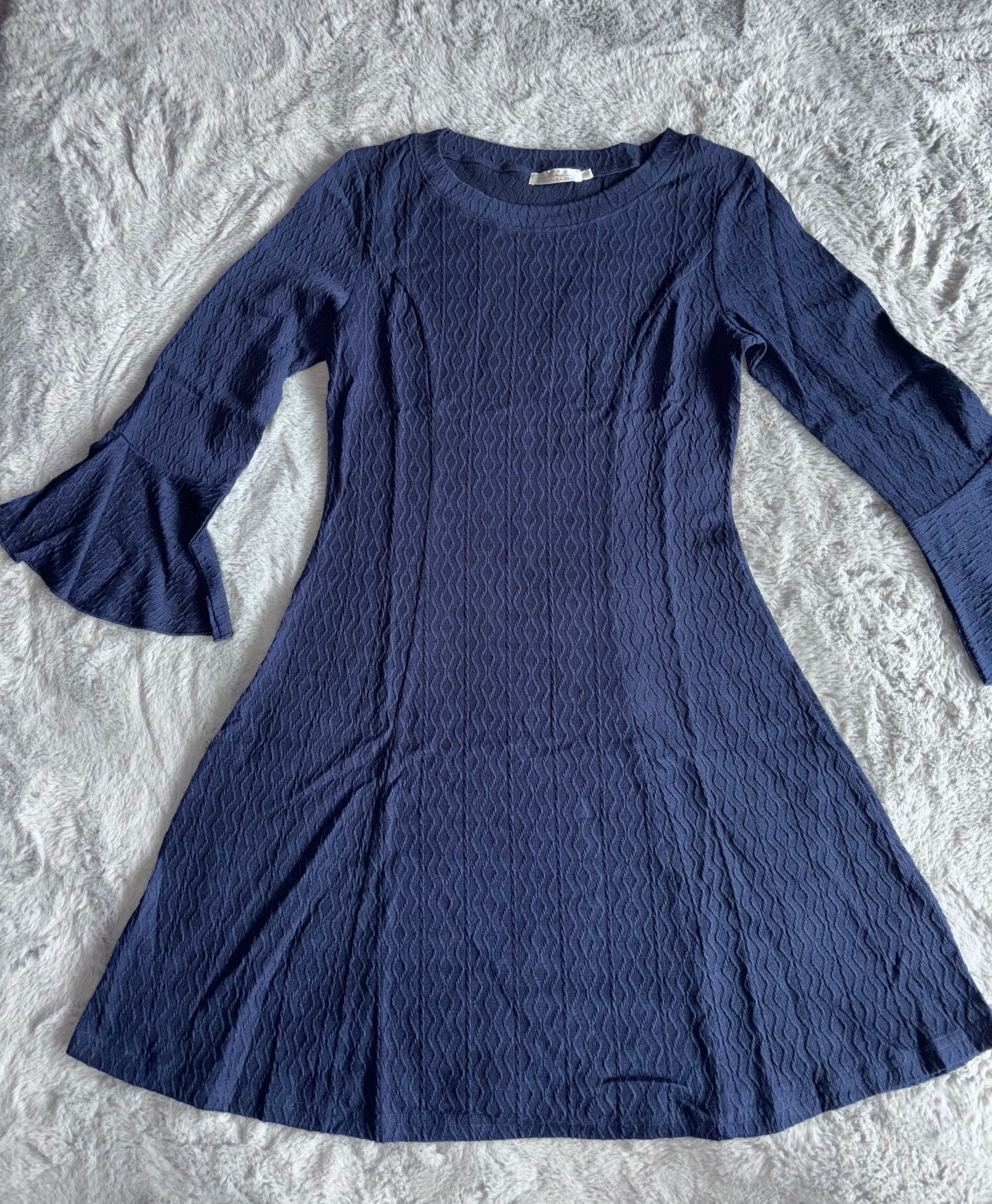 BNWT Navy Fit and Flare Dress Size Large RRP £20