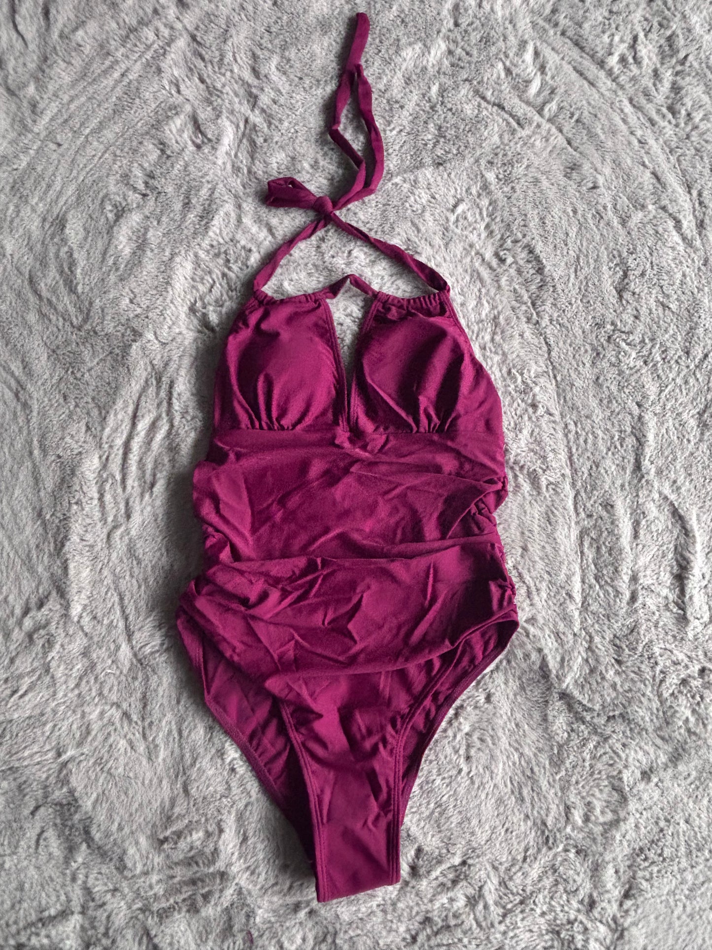 BNWT Claret Tummy Control Swimsuit Swimming Costume Size 10 (Medium) RRP £18.50