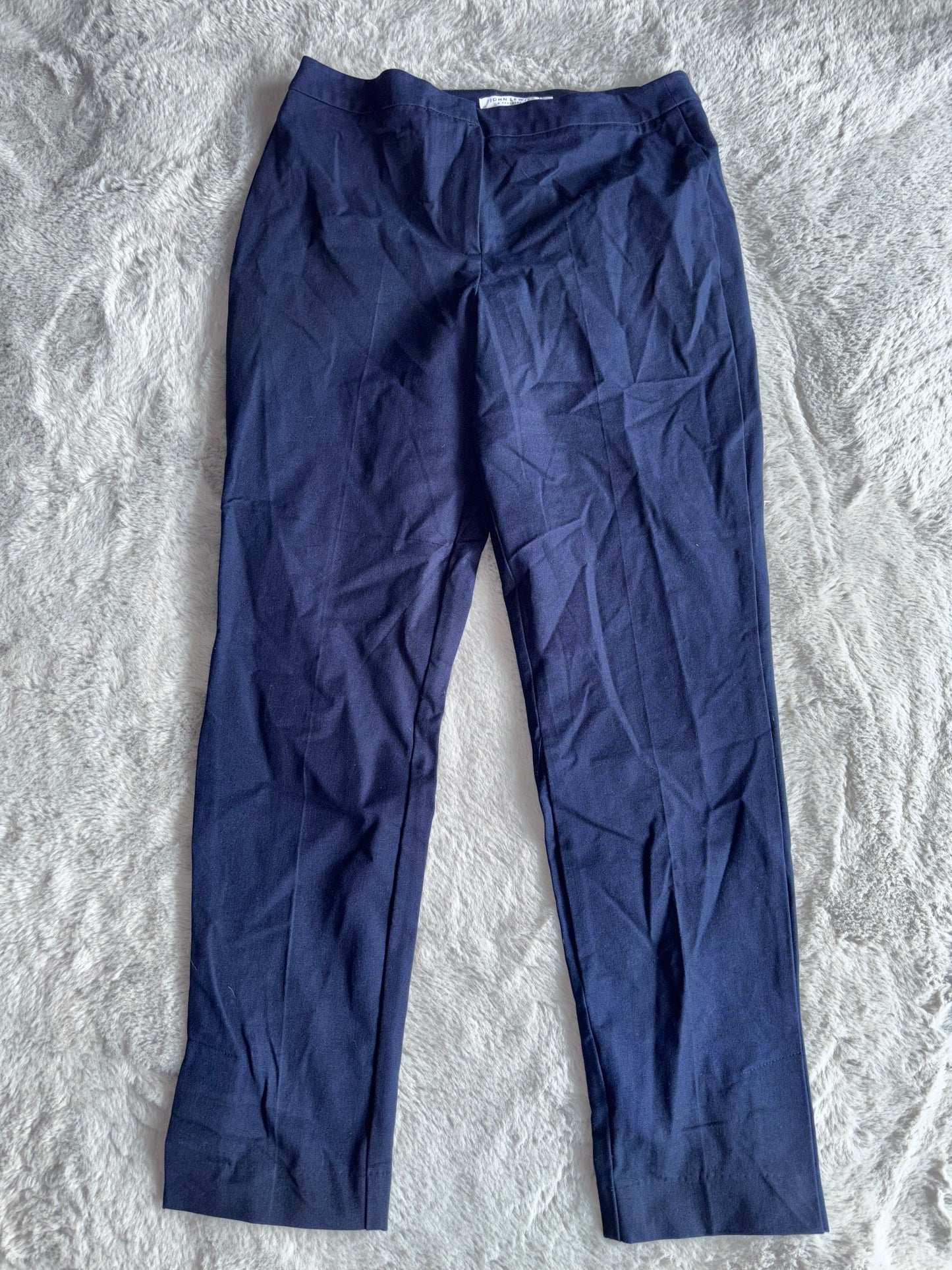 Brand New John Lewis Slim Bi-Stretch Trousers, Navy, 10