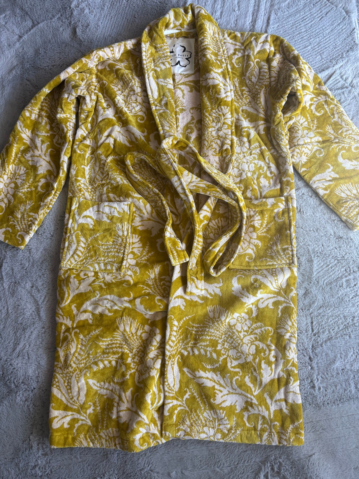 Ted Baker Baroque Cotton Robe Gold Gift Boxed Size L/XL RRP £110