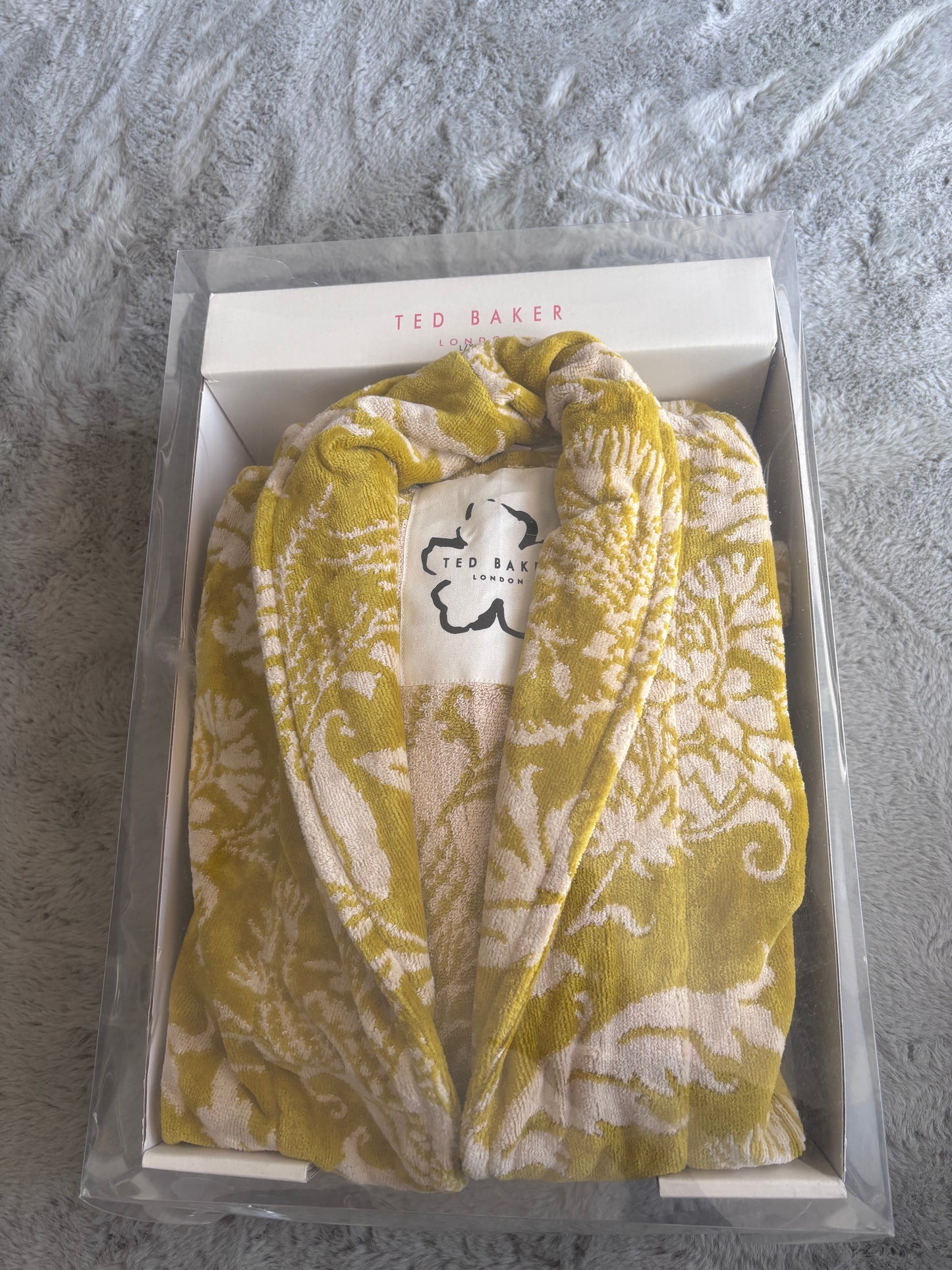 Ted Baker Baroque Cotton Robe Gold Gift Boxed Size L/XL RRP £110