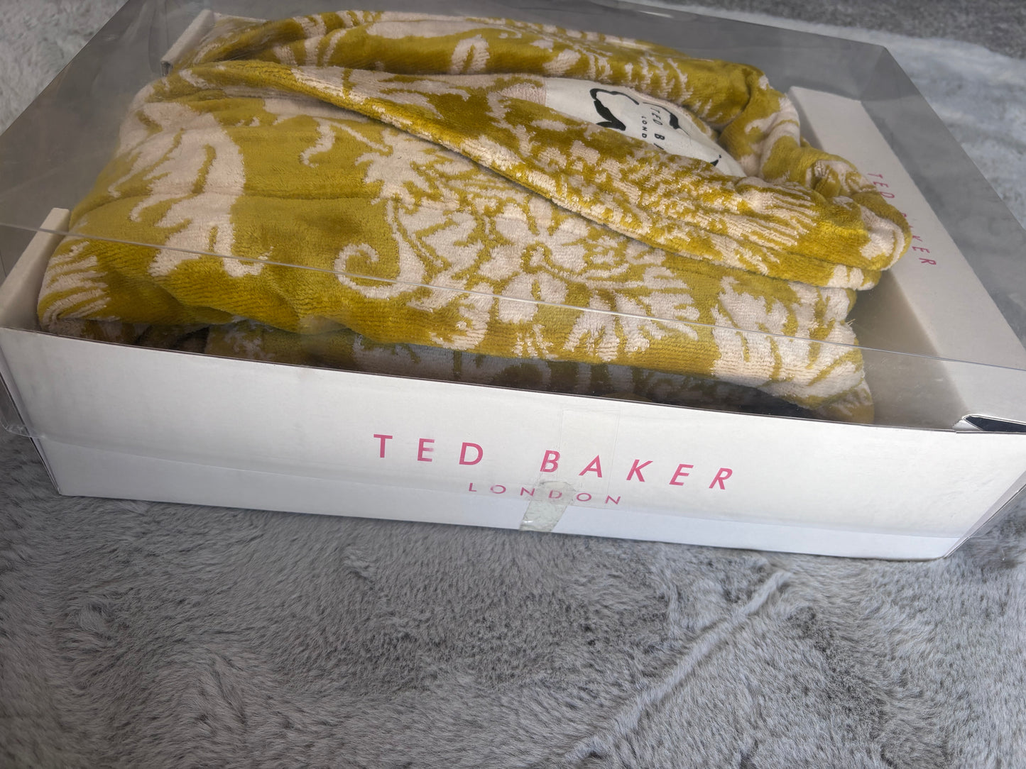 Ted Baker Baroque Cotton Robe Gold Gift Boxed Size L/XL RRP £110