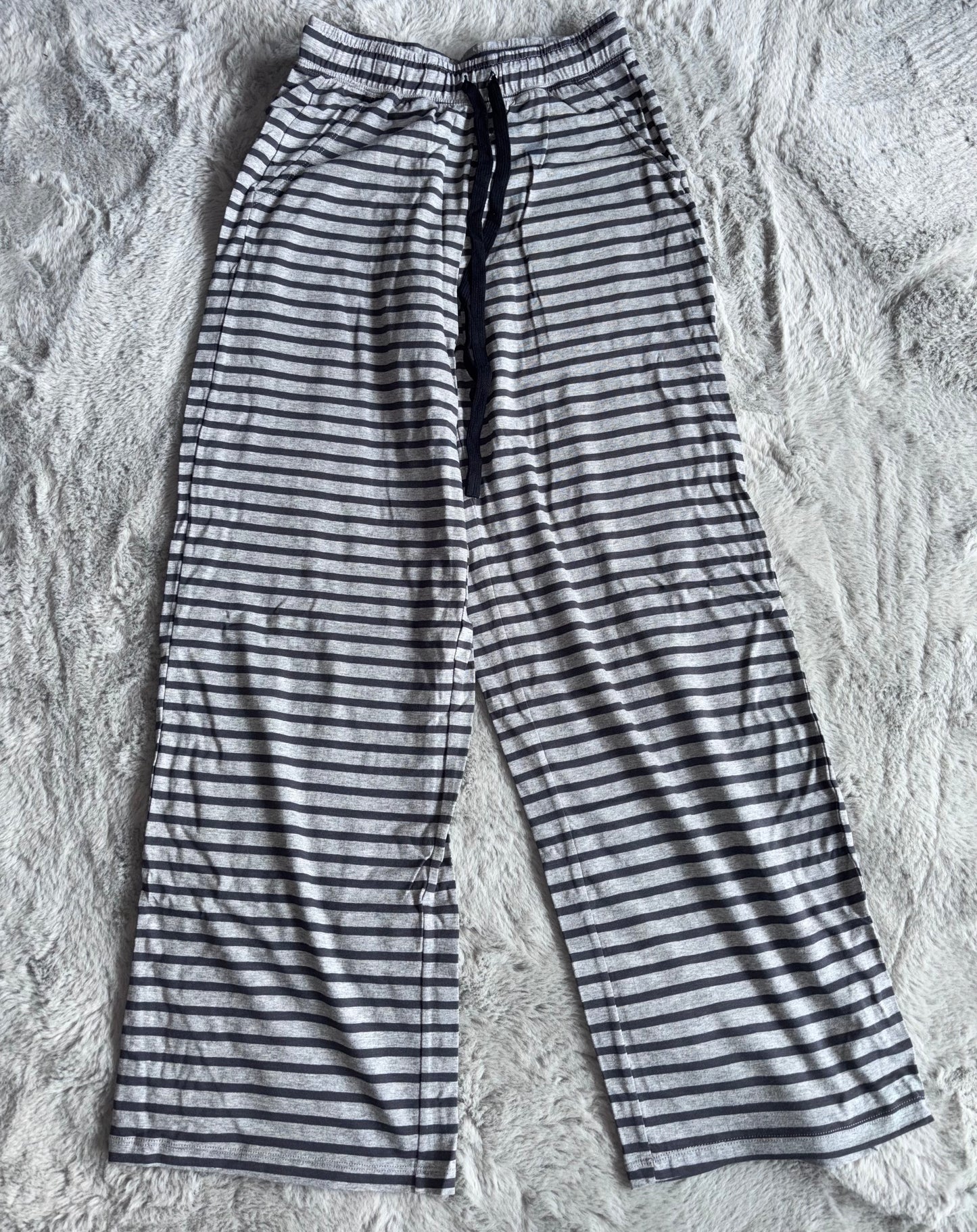Brand New Navy Gray Stripe Pyjamas / Lounge Wear Pants Size XS RRP £24.99