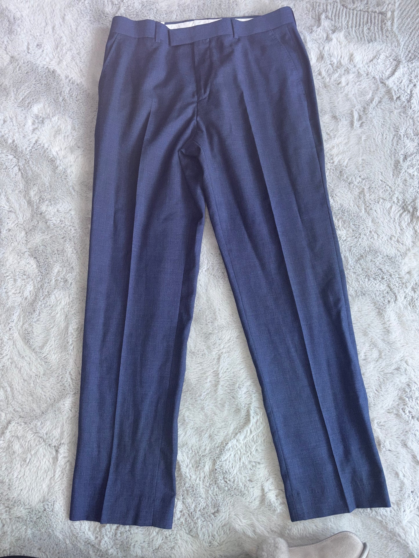 BNWT John Lewis 100% Wool Hopsack Suit Trousers Size 34 Regular RRP £90