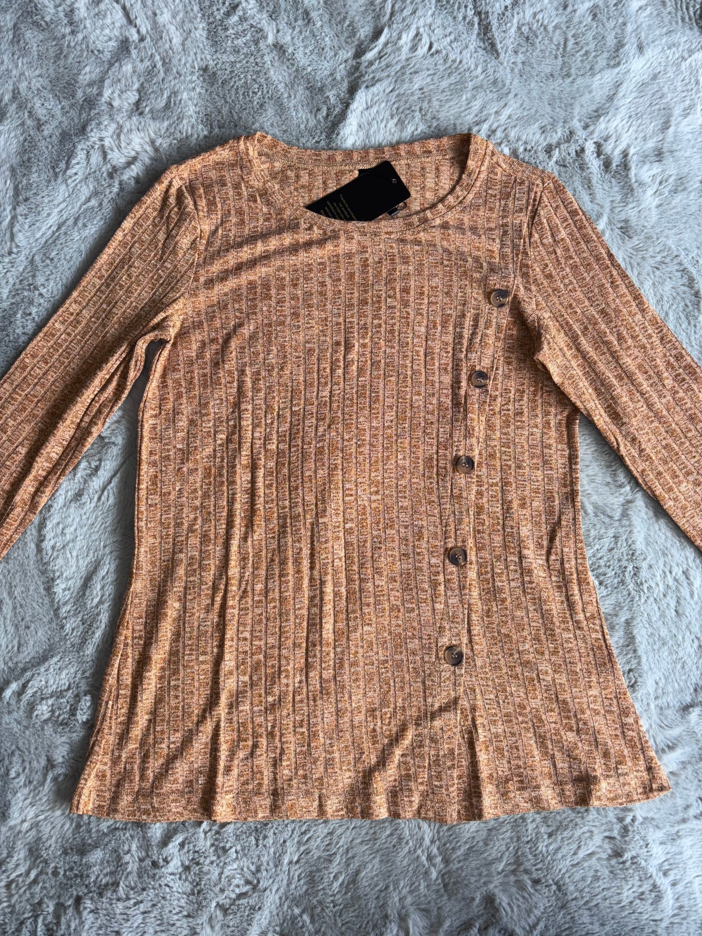 Amazon Long Sleeve Loungewear Sweater Caramel Size 12-14 RRP £19.99
