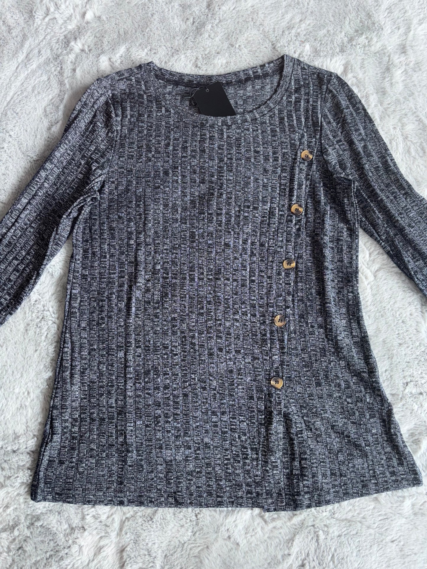 Amazon Long Sleeve Loungewear Sweater Black Size 12-14 RRP £19.99