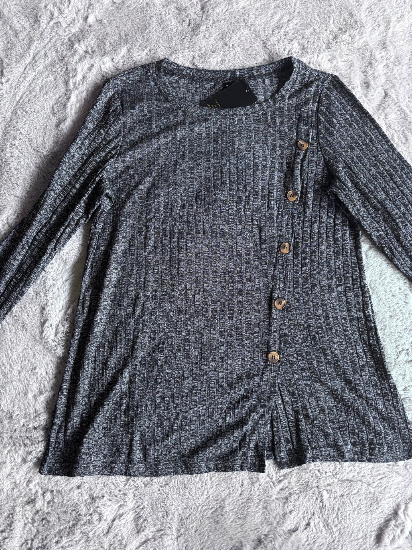 Amazon Long Sleeve Loungewear Sweater Black Size 14-16 RRP £19.99