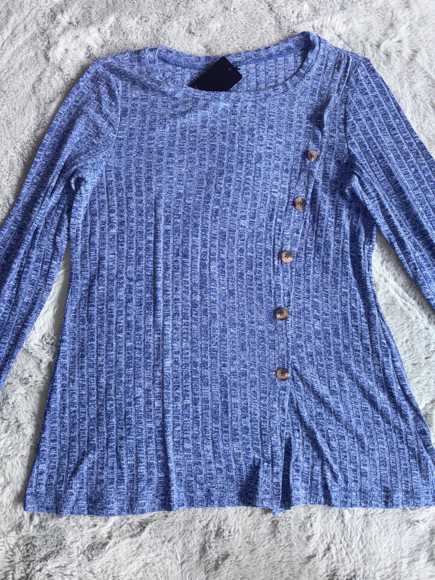 Amazon Long Sleeve Loungewear Sweater Blue Size 14-16 RRP £19.99
