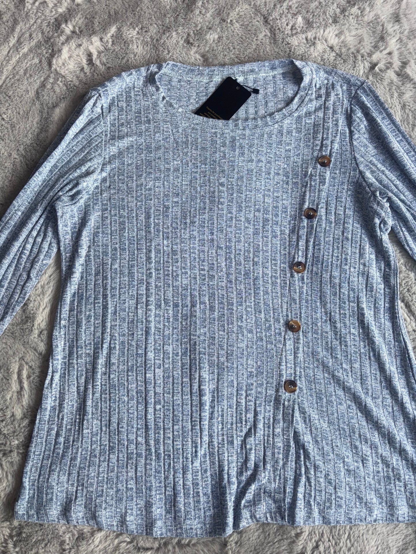 Amazon Long Sleeve Loungewear Sweater Light Blue Size 18-20 RRP £19.99
