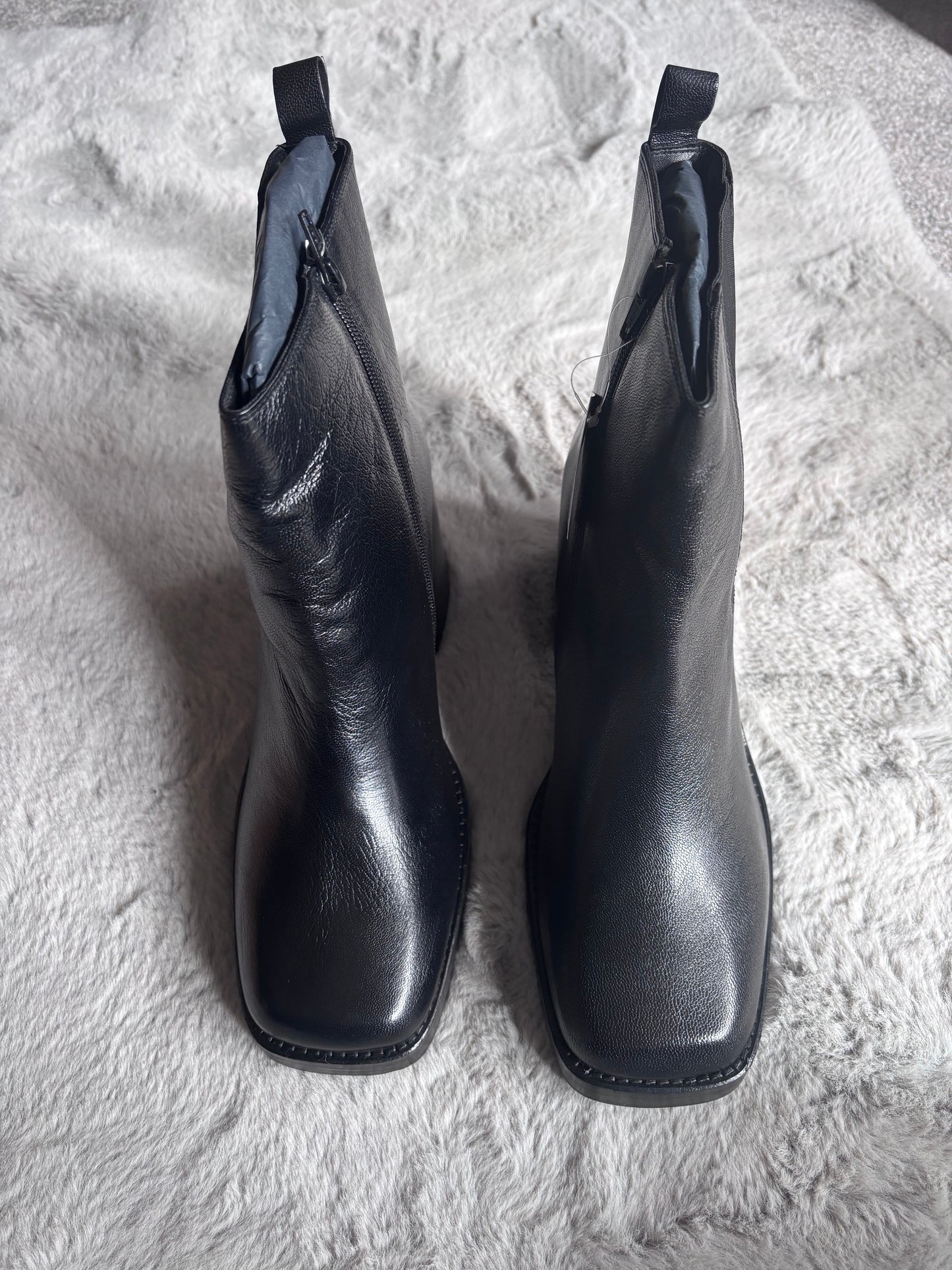Emery Leather Platform Chelsea Ankle Boots Extra Wide EEE Fit Size UK 9 RRP £76