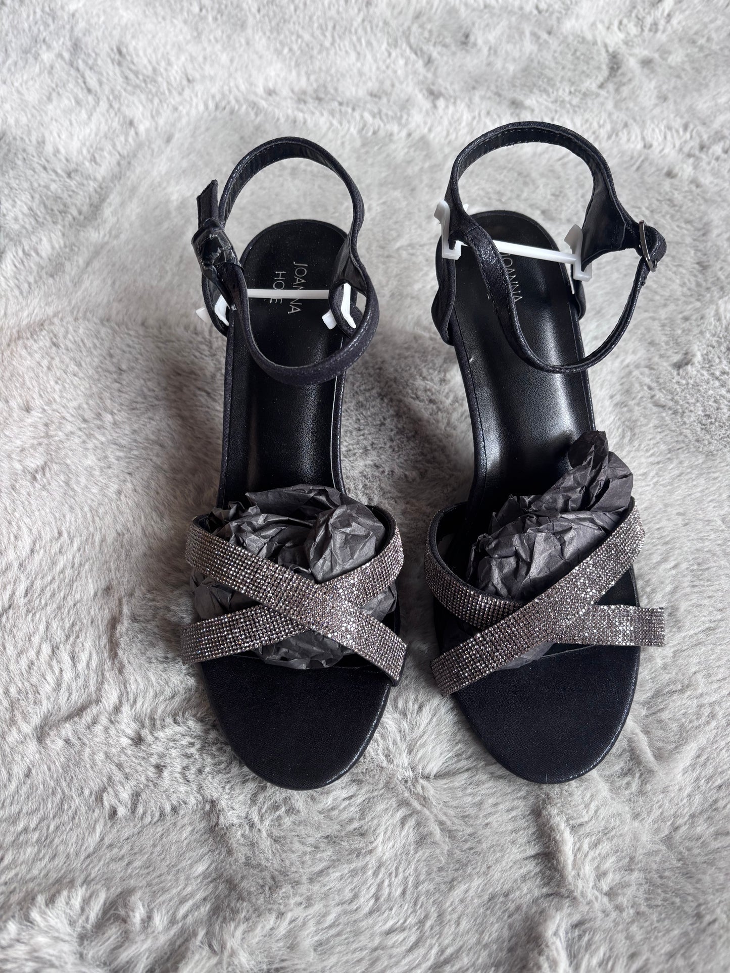 Joanna Hope Diamante Crossover Heeled Sandal Extra Wide EEE Fit Size UK 7 RRP £48