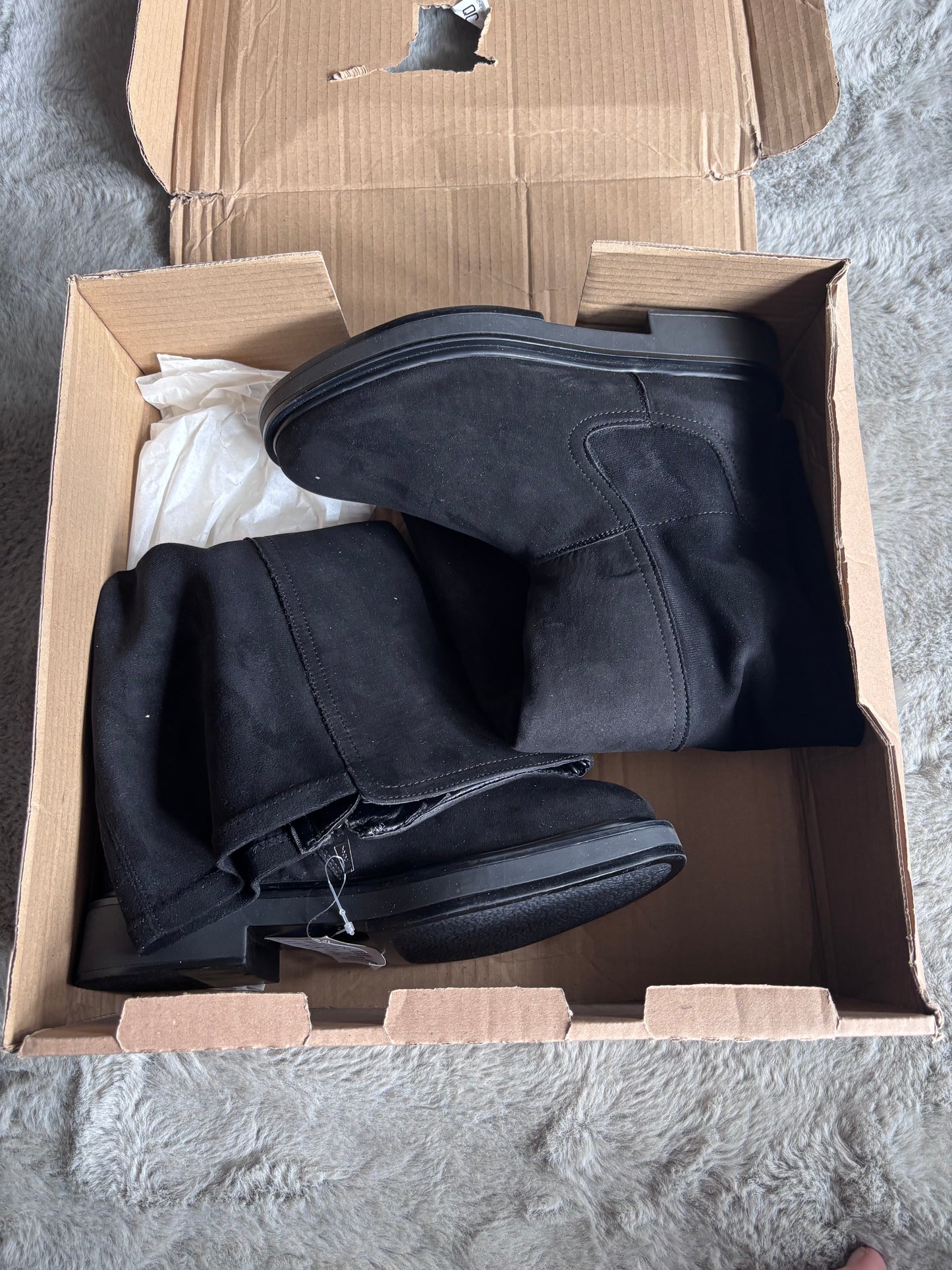 Perry Stretch Back Panel Flat Knee High Boots Wide EE Fit Super Curvy Calf Size 6 RRP £60.00 (Copy)