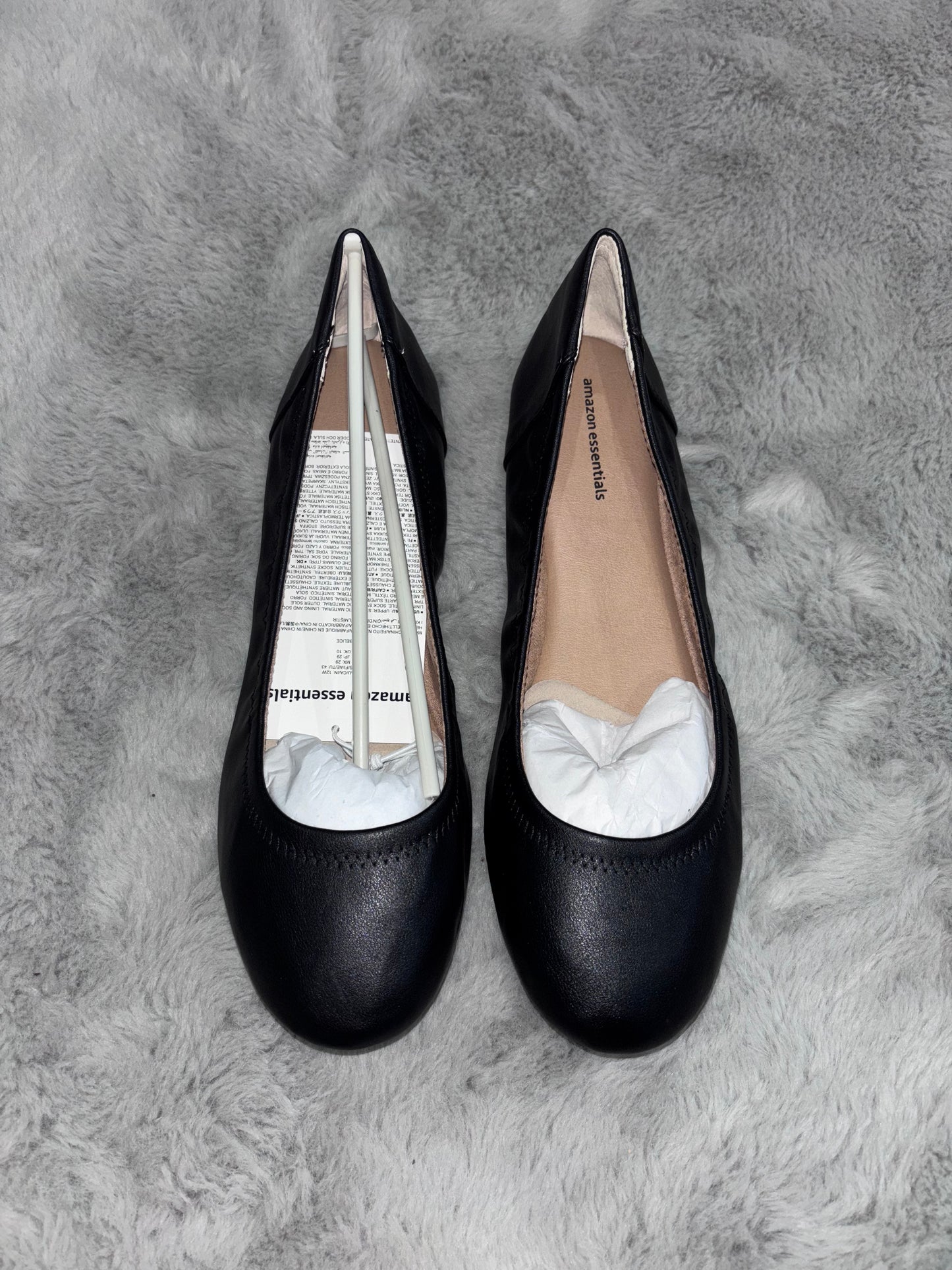 Amazon Essentials Women's Belice Ballet Flat Black Size UK 5 Wide RRP £20.90