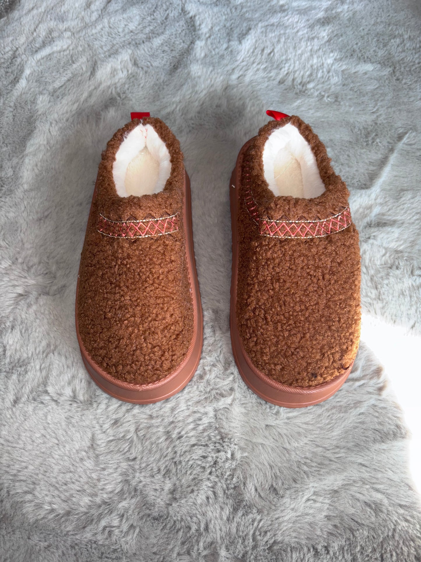 Amazon Slippers Platform Mules Brown Tasman Size Medium (5-6) RRP £19.99