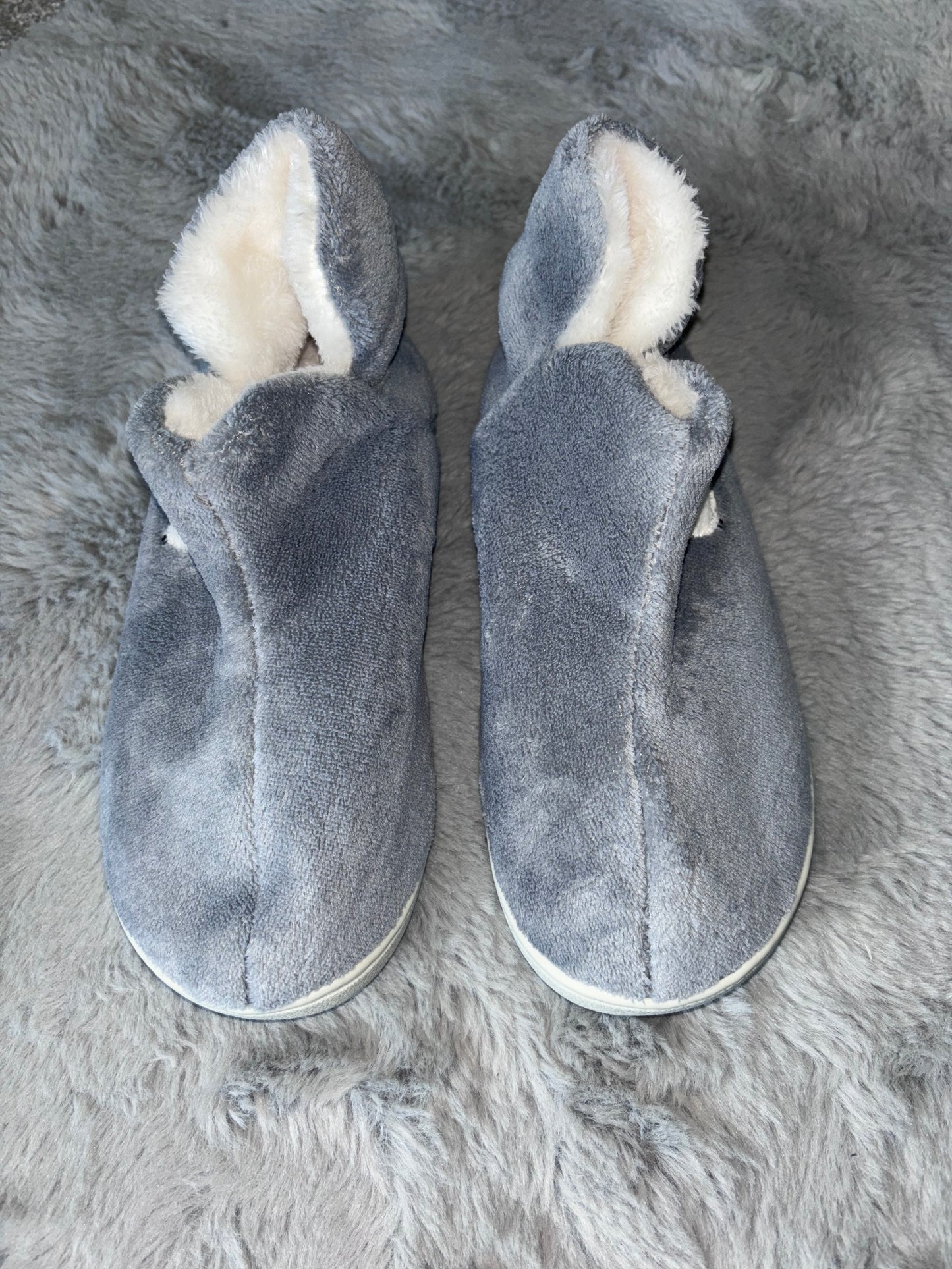 Amazon Grey Memory Foam Boots Slippers Size Large (7-8) RRP £14.99