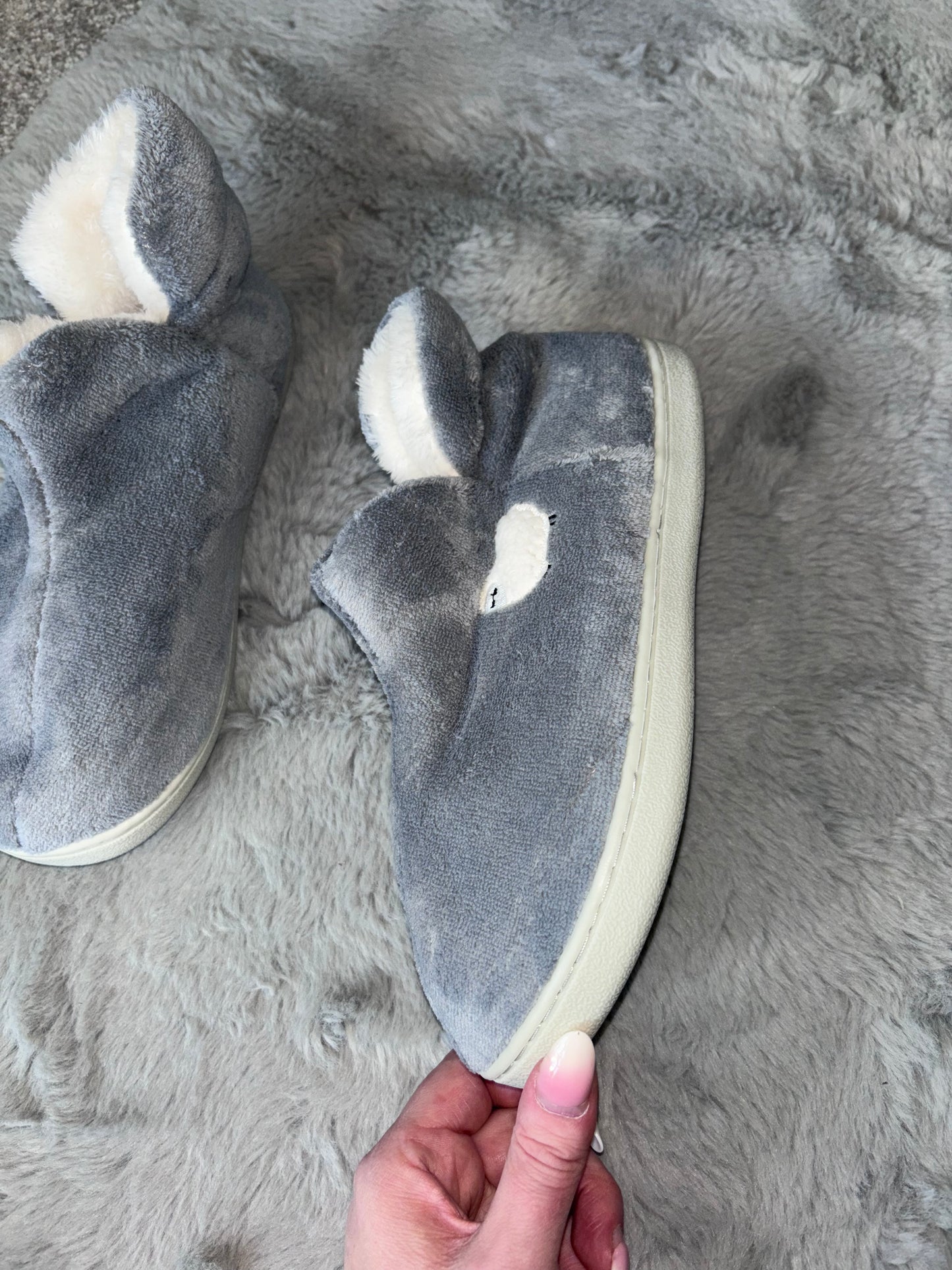 Amazon Grey Memory Foam Boots Slippers Size Large (7-8) RRP £14.99