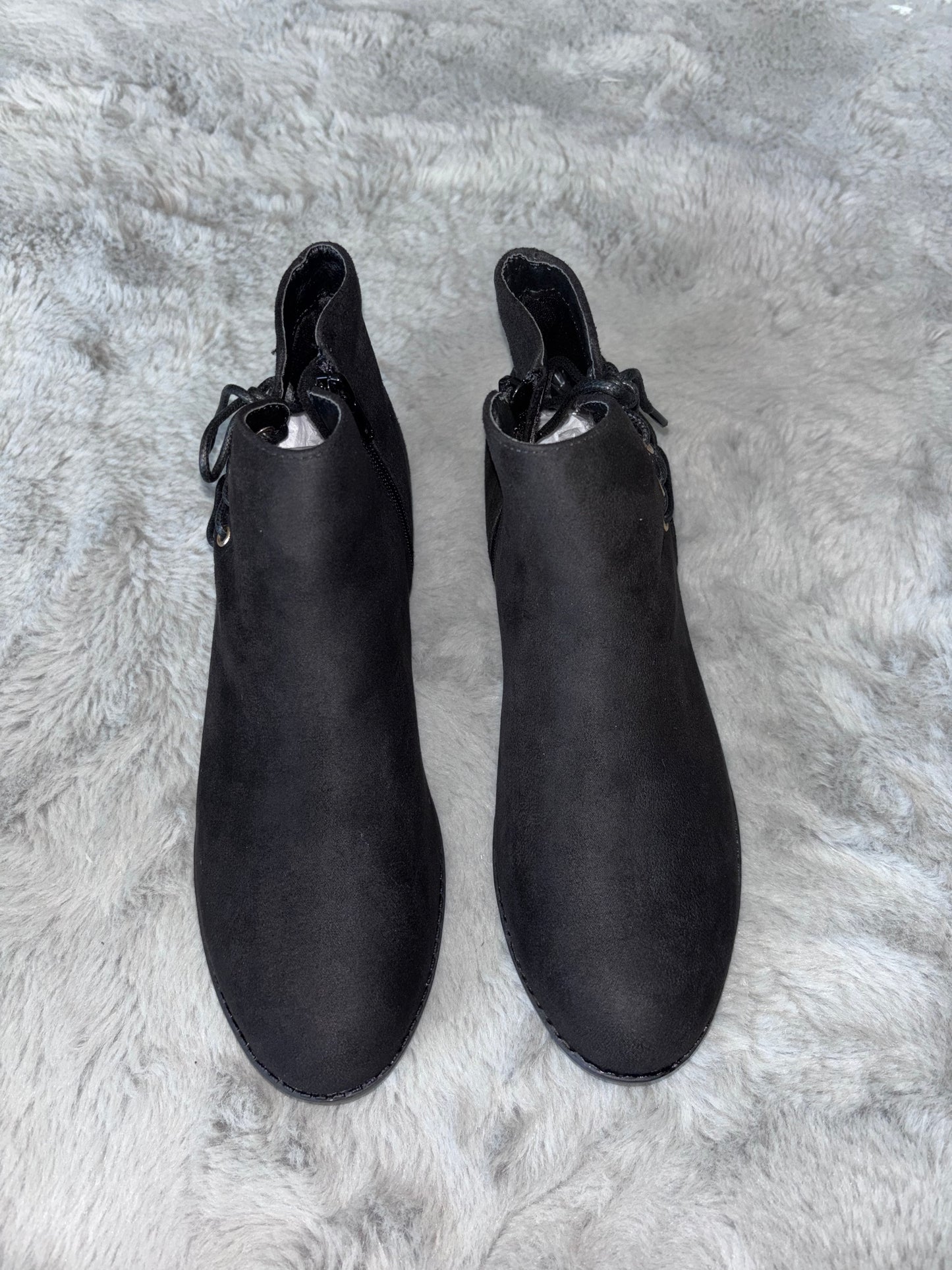 Amazon Lace-up Block Heel Ankle Boots Size UK 6 - Black RRP £29.39
