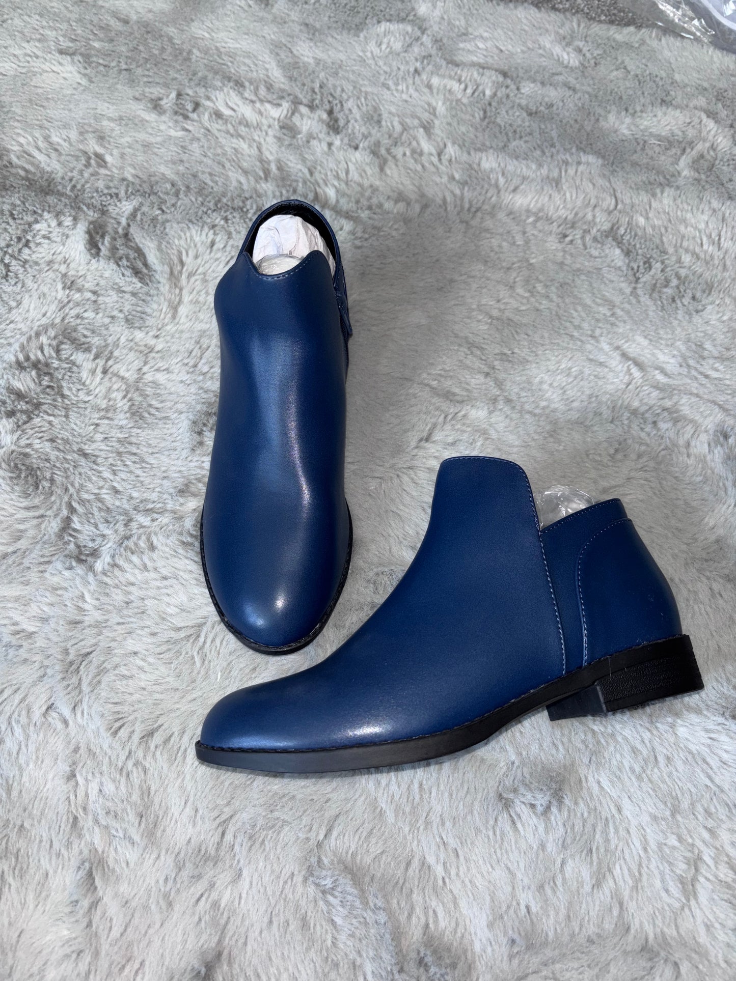 Amazon Comfort Side Zip Chelsea Boots Navy Size UK 3.5 RRP £35.52