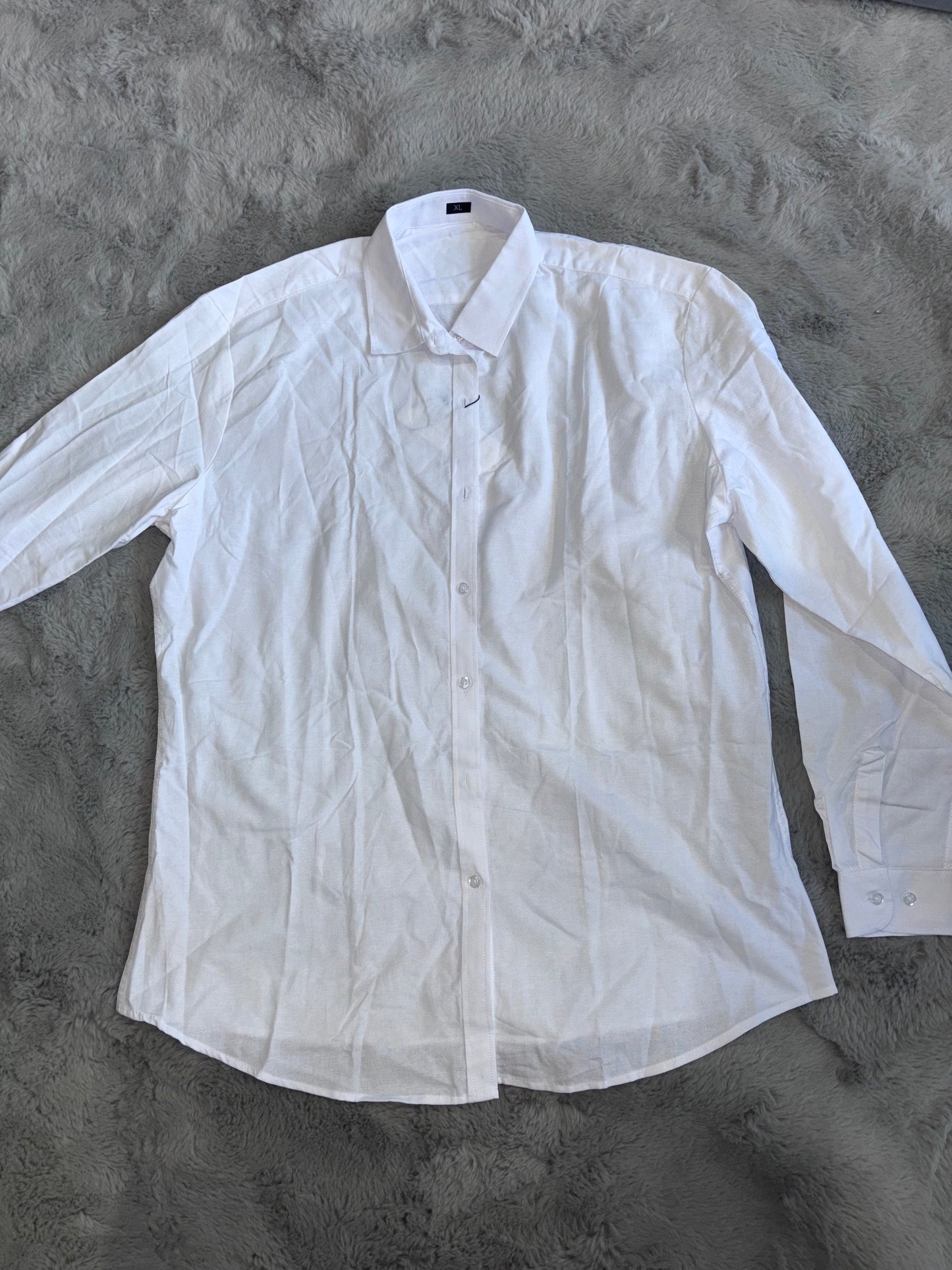 Amazon Mens Regular Collar Shirt Long Sleeve White Size XL RRP £19.99