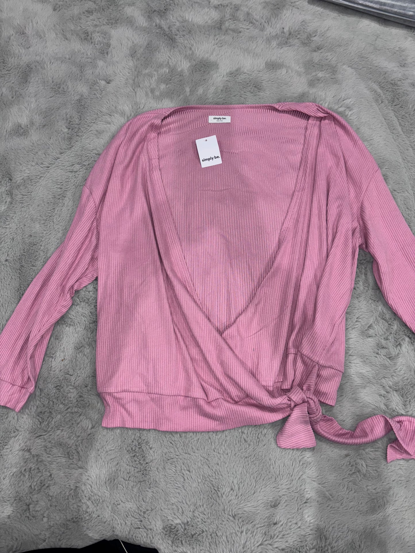 Simply Be Wrap Around Soft Ribbed Lounge Top Size 24-26 RRP £32