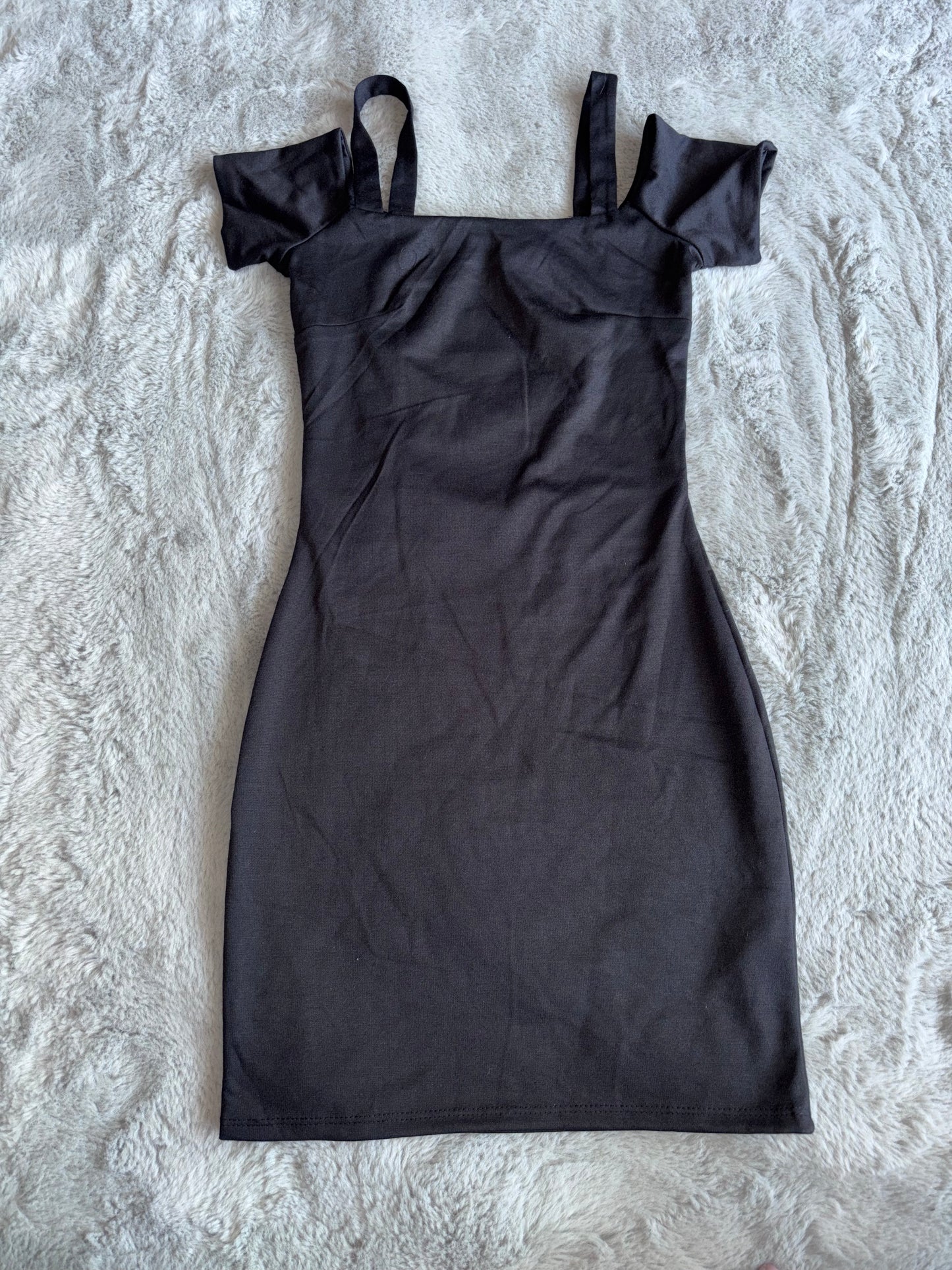 Brand New Topshop Little Black Bardot Dress Size 6 RRP £52