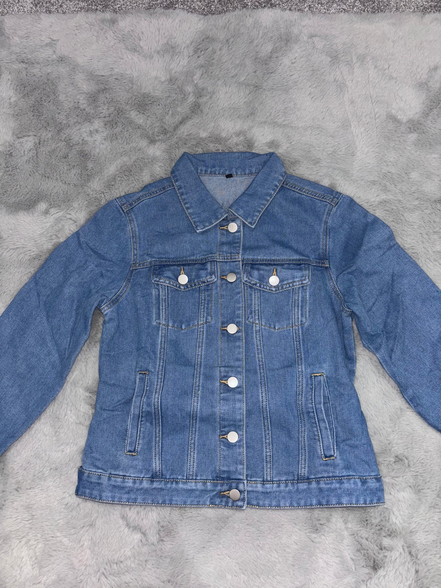 Amazon Retro Light Blue Denim Jacket Size XS (UK 6-8) RRP £29.99