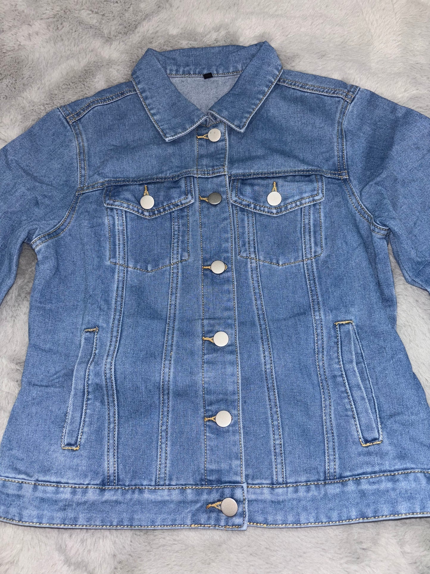 Amazon Retro Light Blue Denim Jacket Size XS (UK 6-8) RRP £29.99