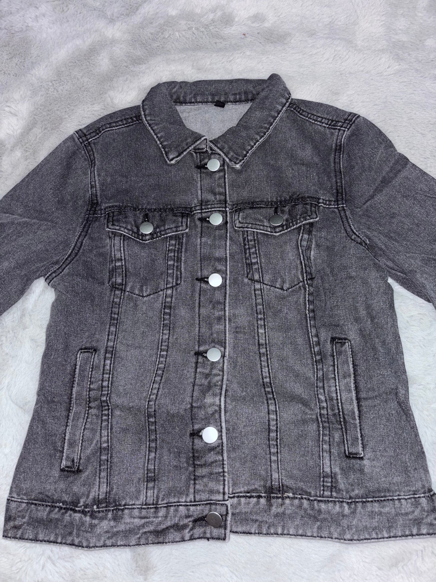 Amazon Retro Black Denim Jacket Size XS (UK 6-8) RRP £29.99