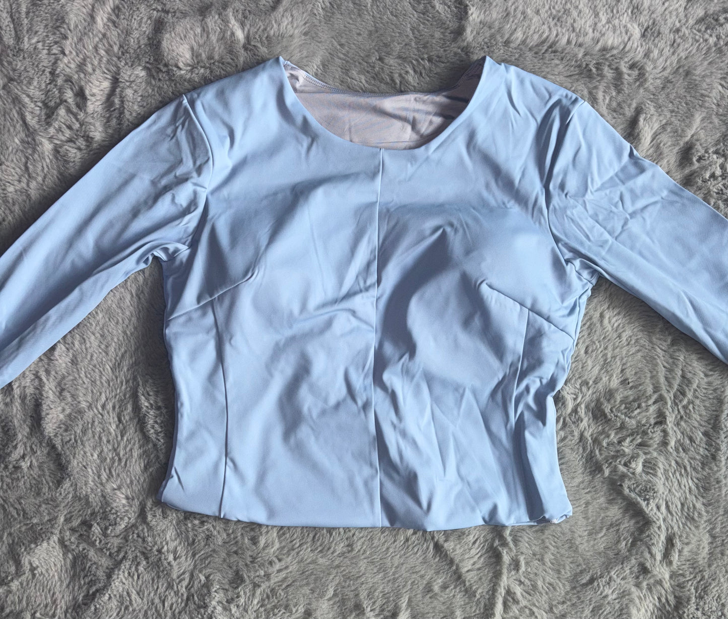 Amazon Long Sleeved Yoga Top Fitness Gym Blue Size Large RRP £20.98