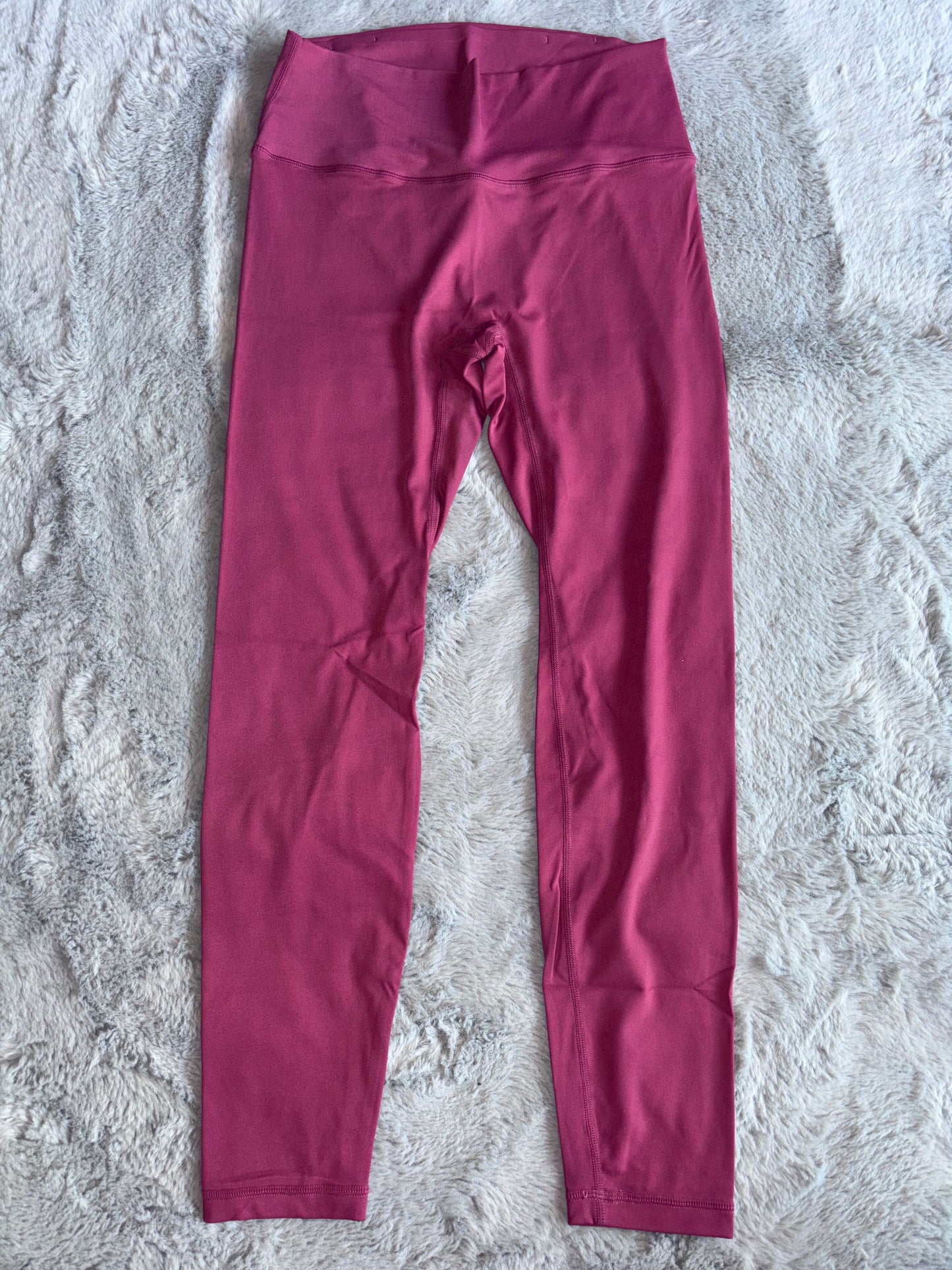 Amazon High Waisted Tummy Control Yoga Pants Running Leggings Red Size Large RRP £22.98